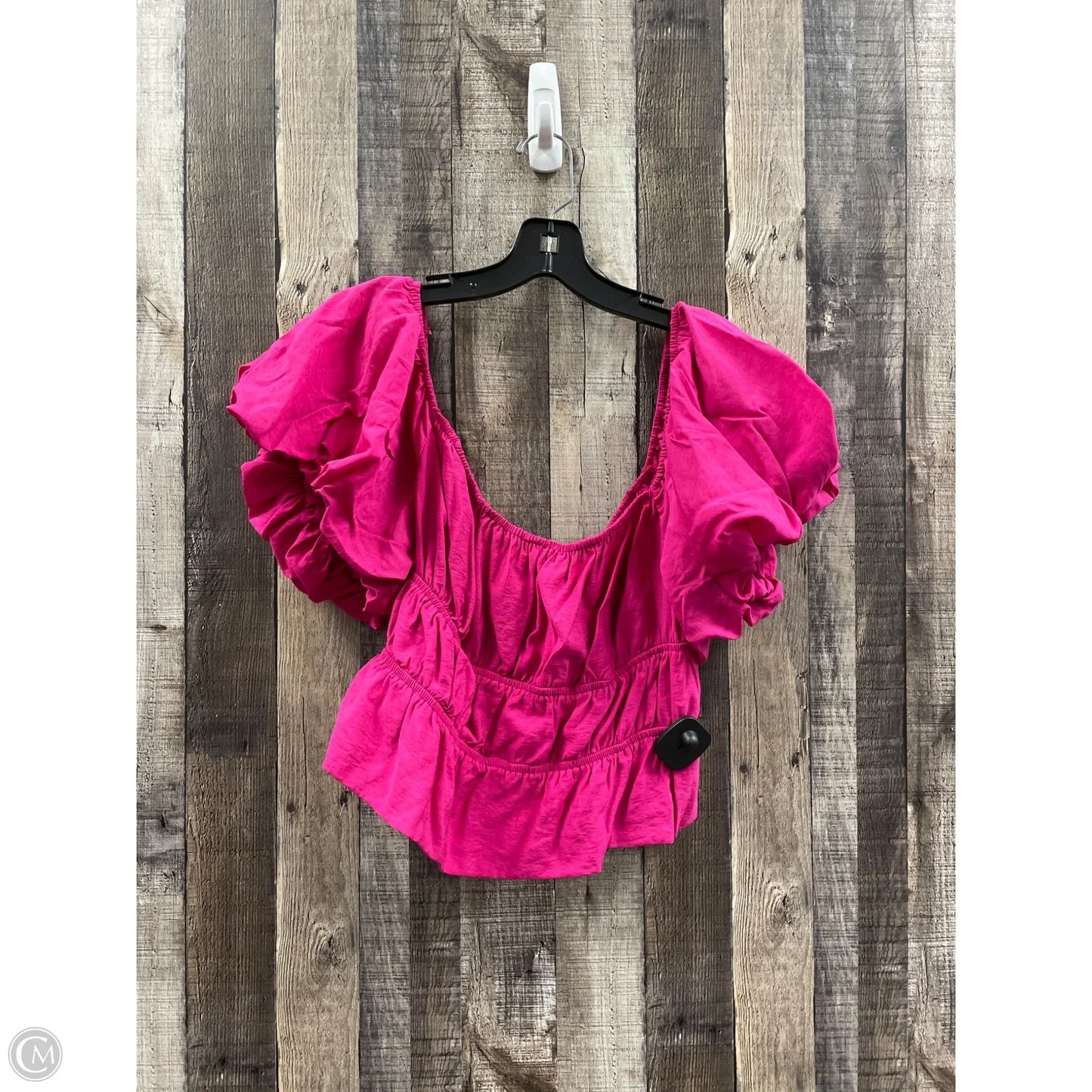 Top Short Sleeve By Cotton Candy In Pink, Size: L