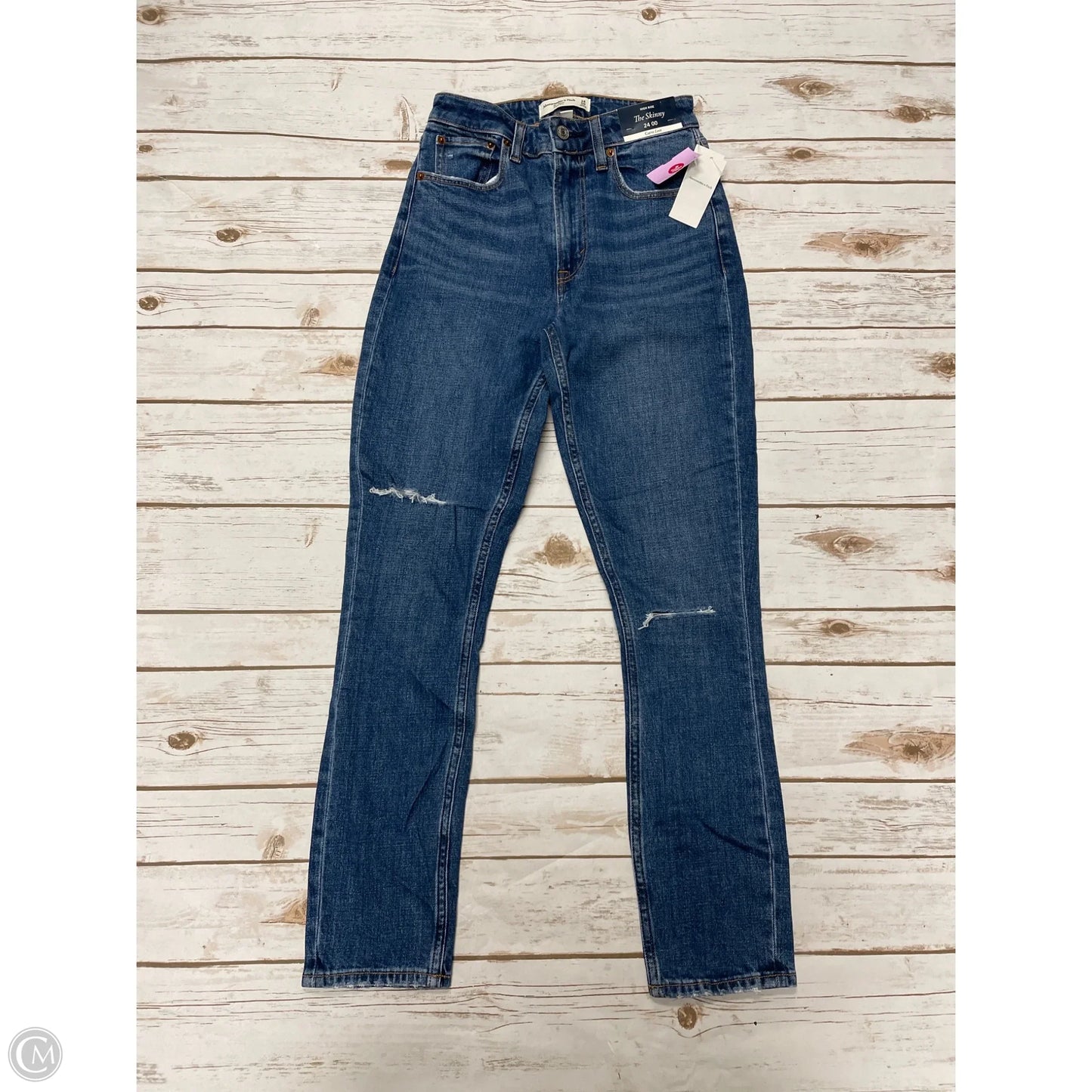 Jeans Skinny By Abercrombie And Fitch In Blue, Size: 00