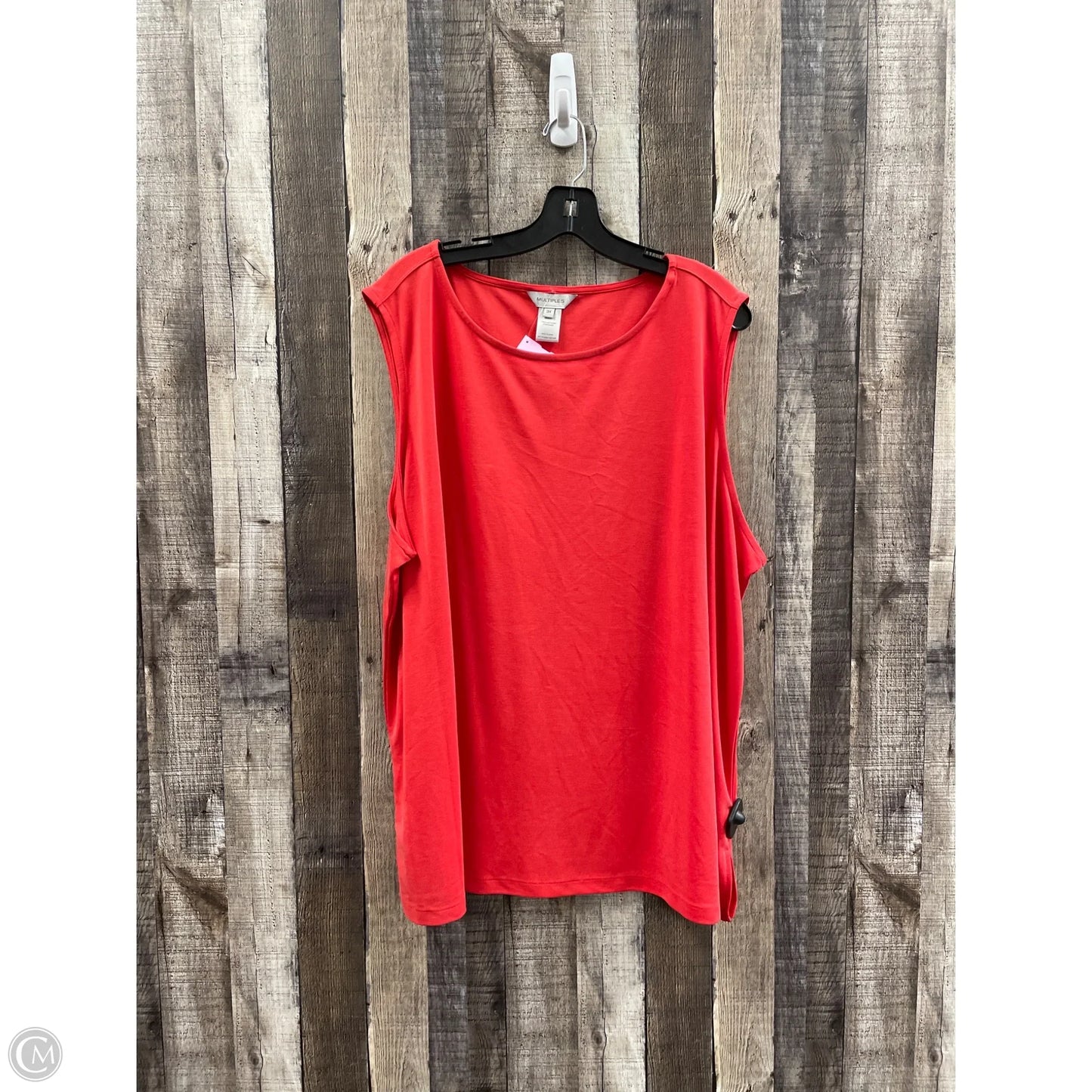 Top Sleeveless By Multiples In Red, Size: 3x