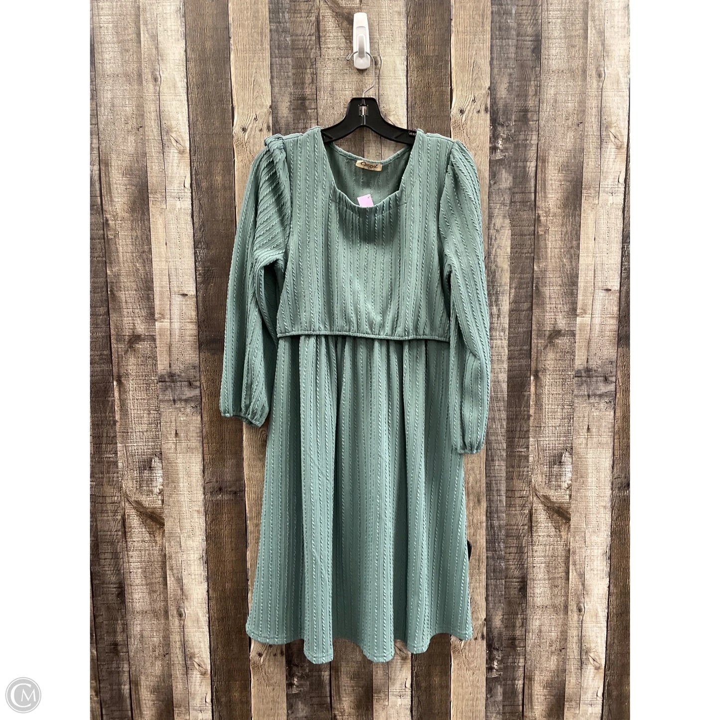 Dress Casual Midi By Cme In Green, Size: M