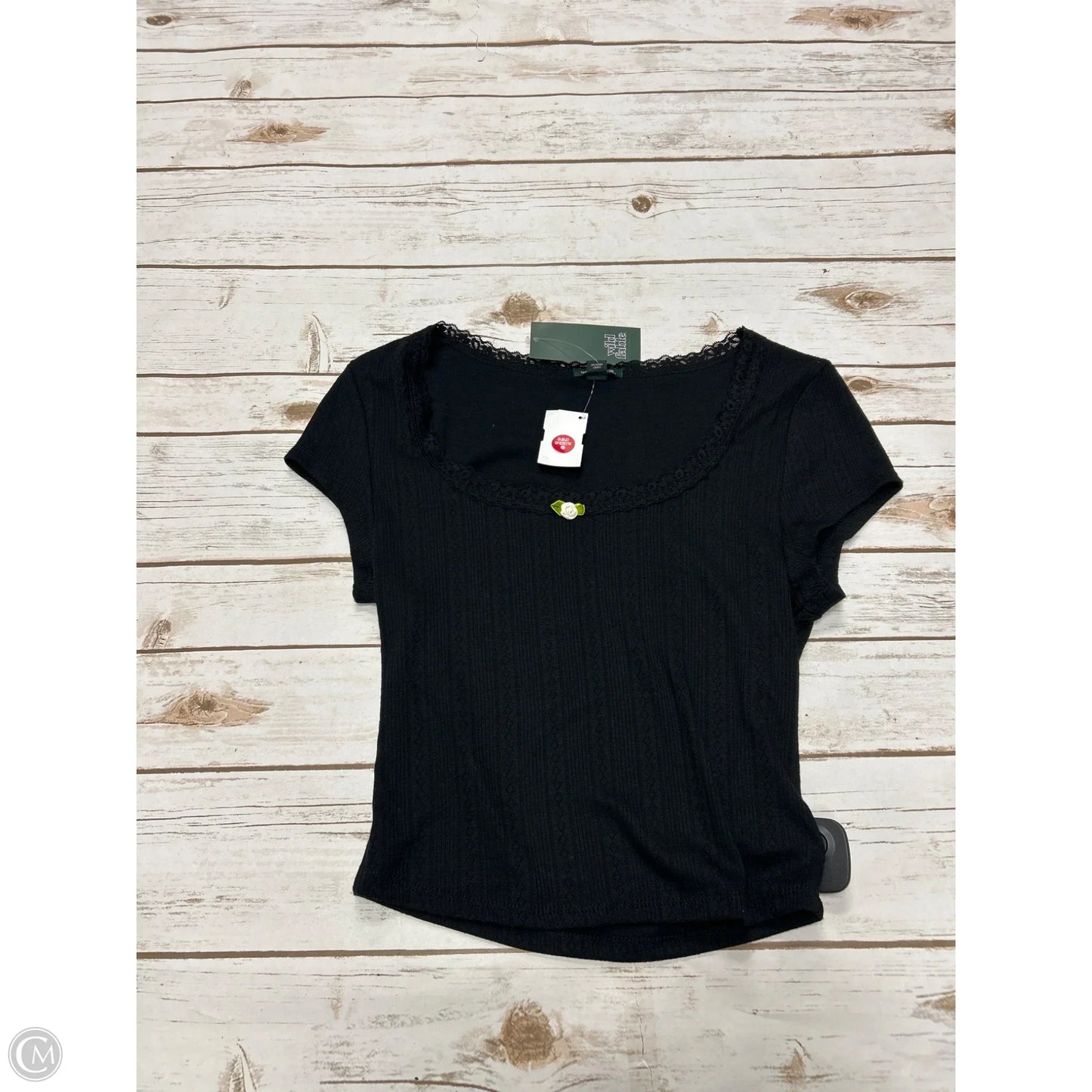 Top Short Sleeve By Wild Fable In Black, Size: S