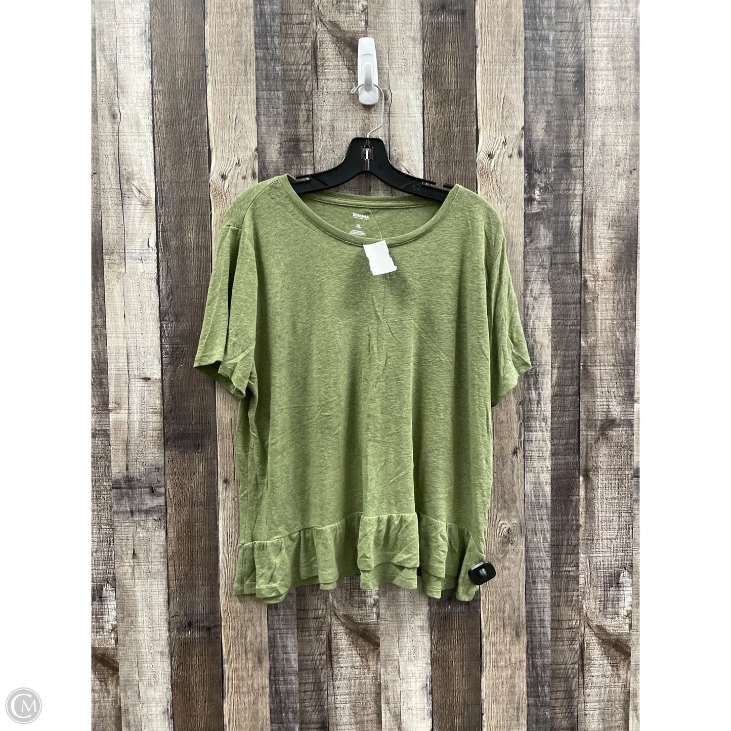 Top Short Sleeve By Sonoma In Green, Size: Xl