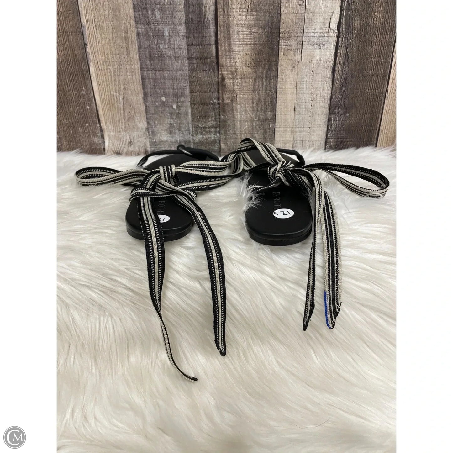 Sandals Flats By Rothys In Black, Size: 12.5