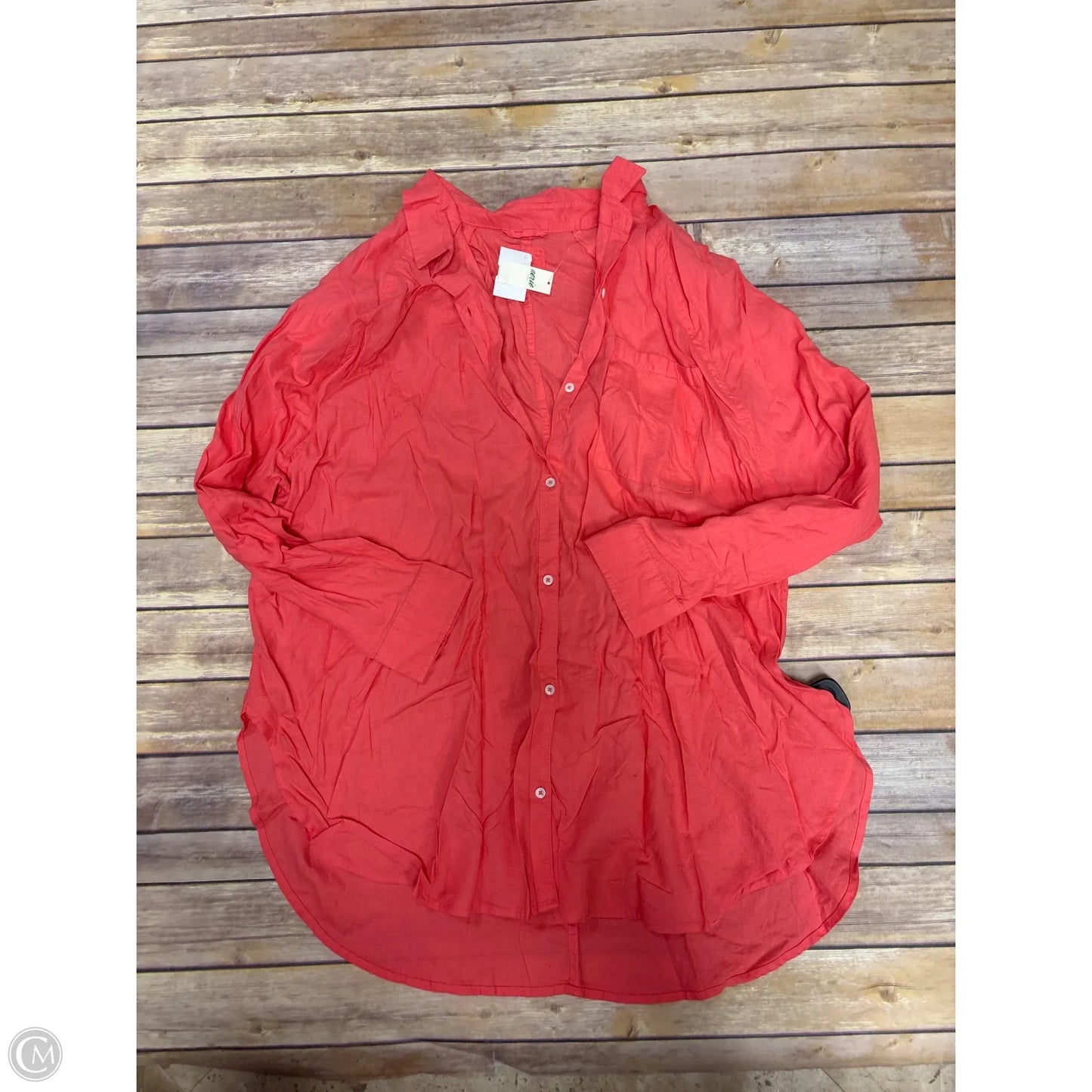 Tunic Long Sleeve By Aerie In Coral, Size: Xl