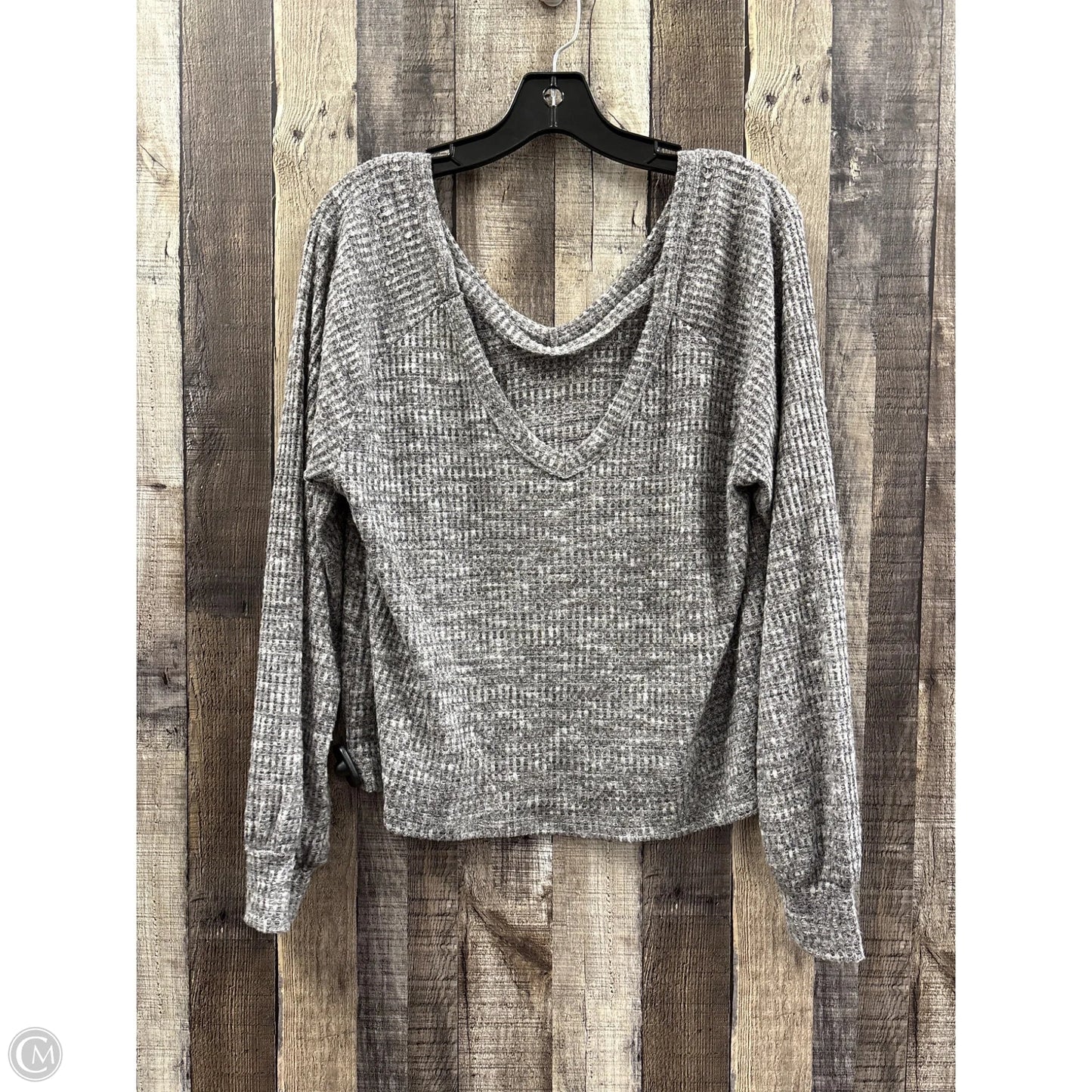 Top Long Sleeve By So In Grey, Size: S