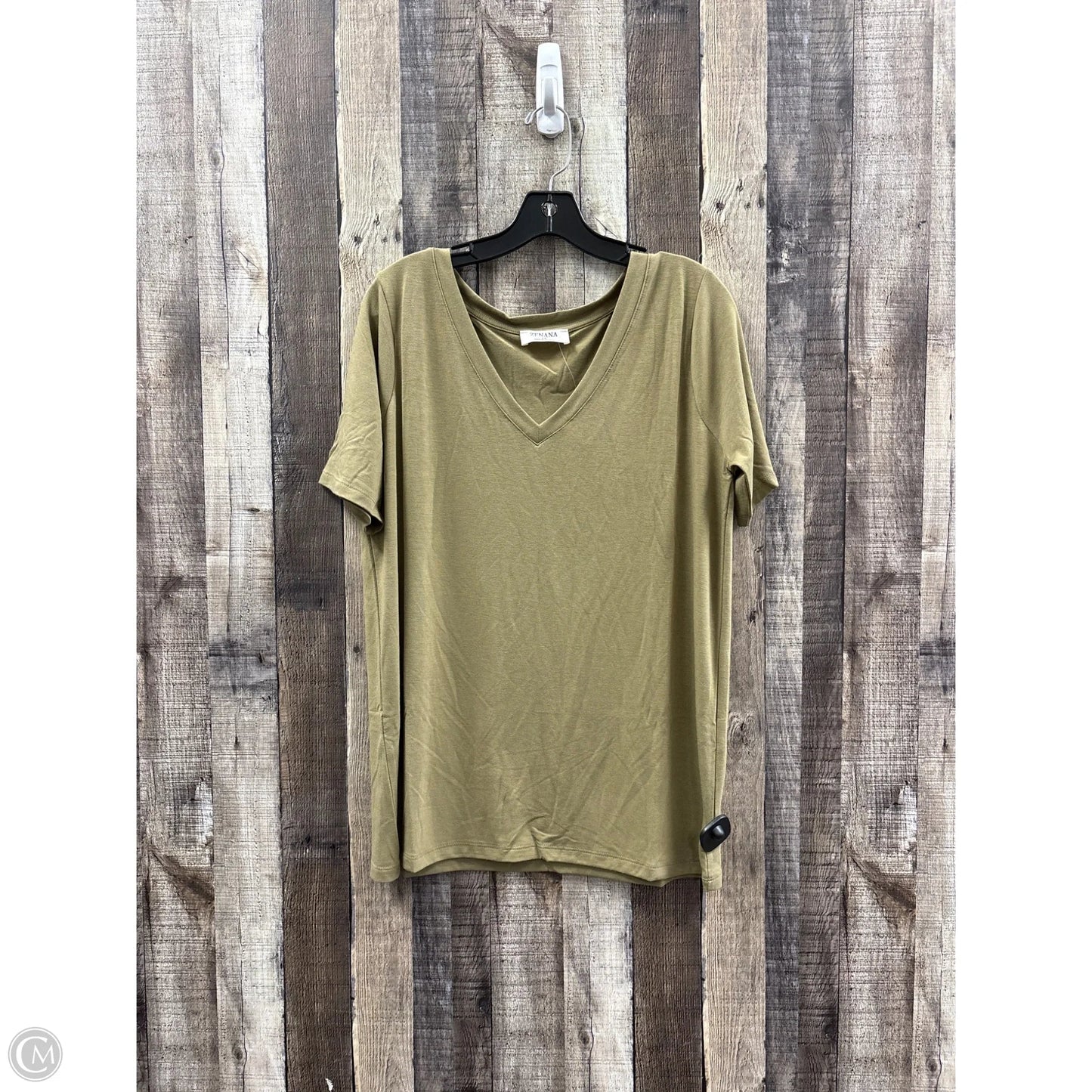Top Short Sleeve By Zenana In Brown, Size: 1x