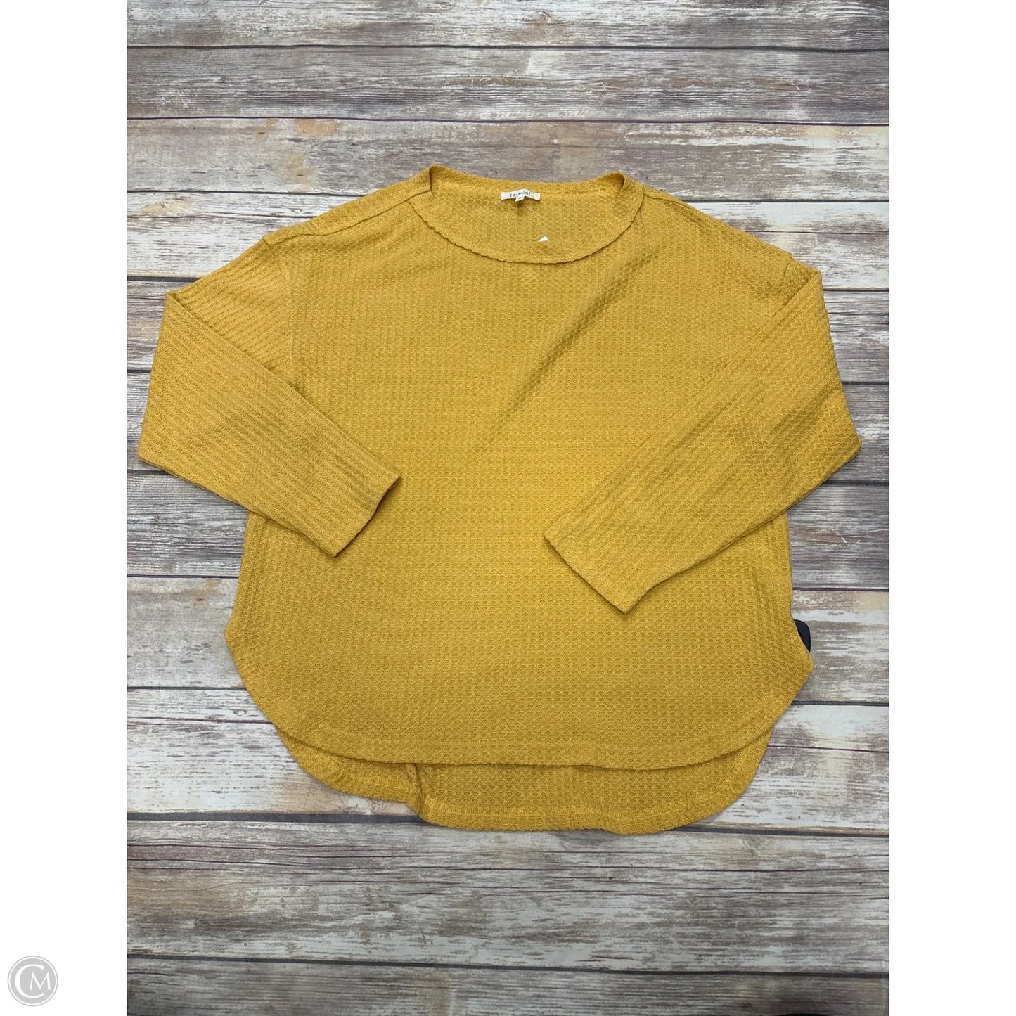 Top Long Sleeve By La Miel In Yellow, Size: S