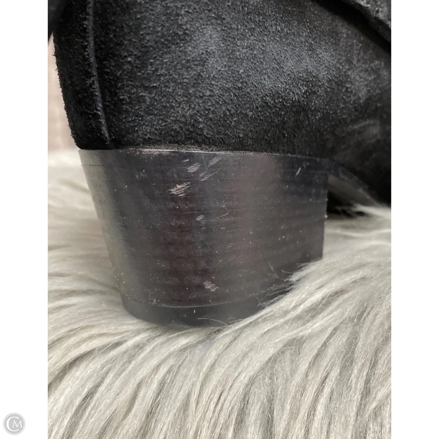Boots Luxury Designer By Yves Saint Laurent In Black, Size: 7.5