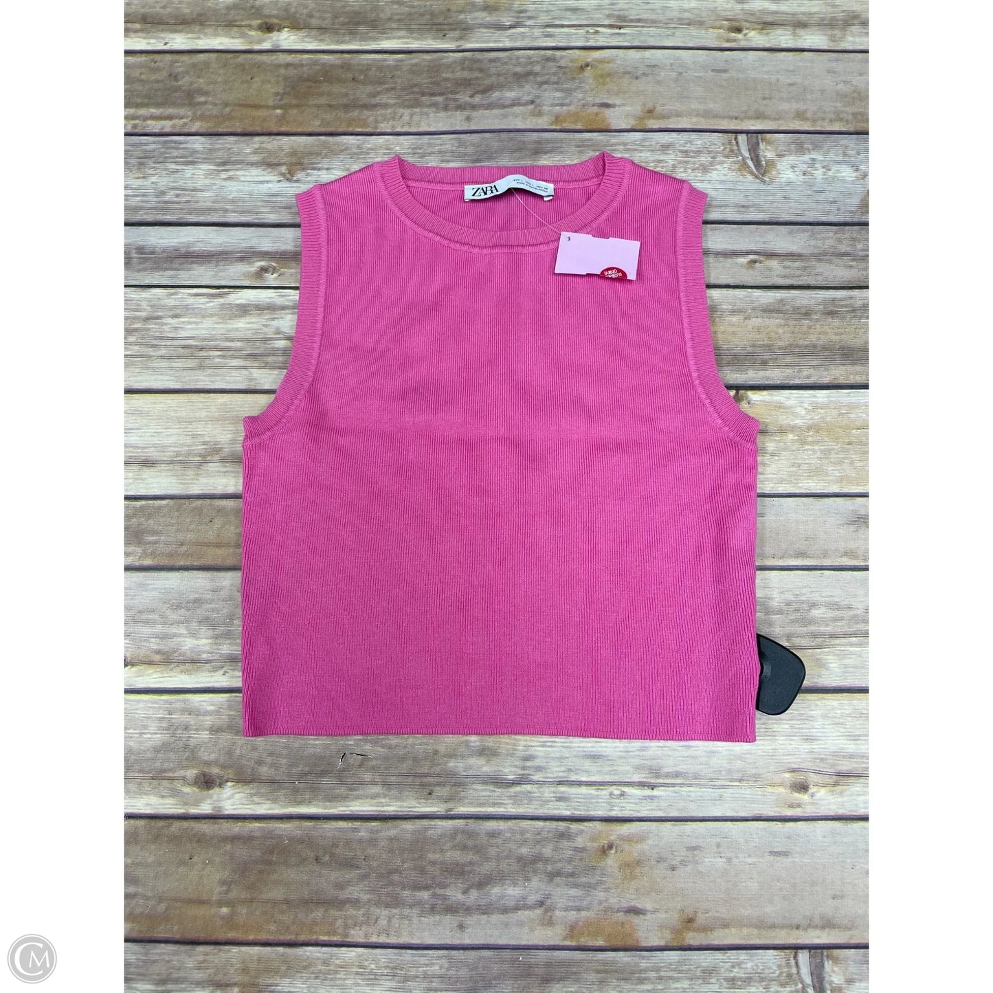 Top Sleeveless By Zara In Pink, Size: L