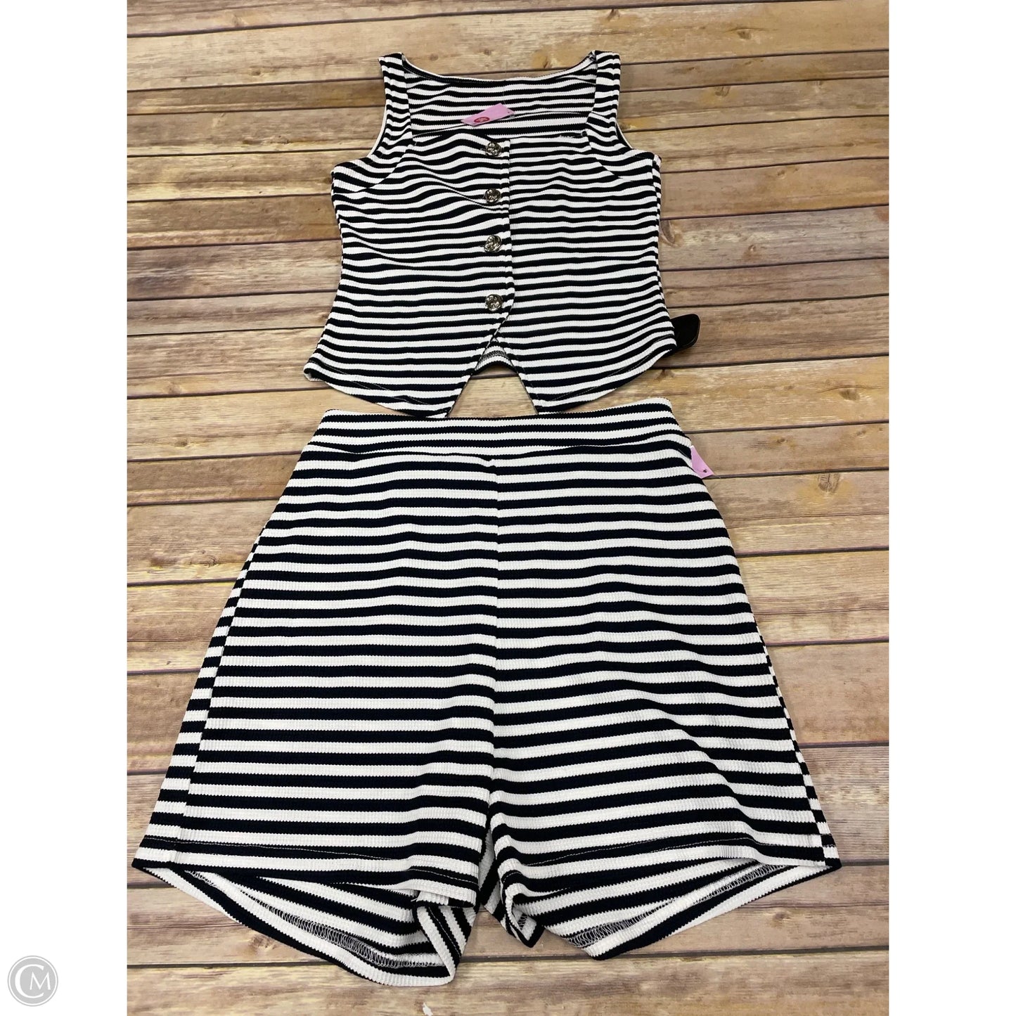 Shorts Set By Cmf In Striped Pattern, Size: S