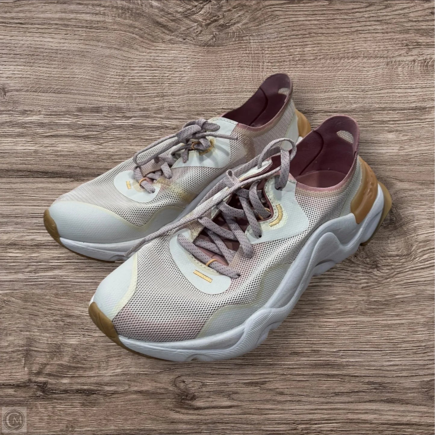 Shoes Athletic By Sorel In Pink & Tan, Size: 7.5