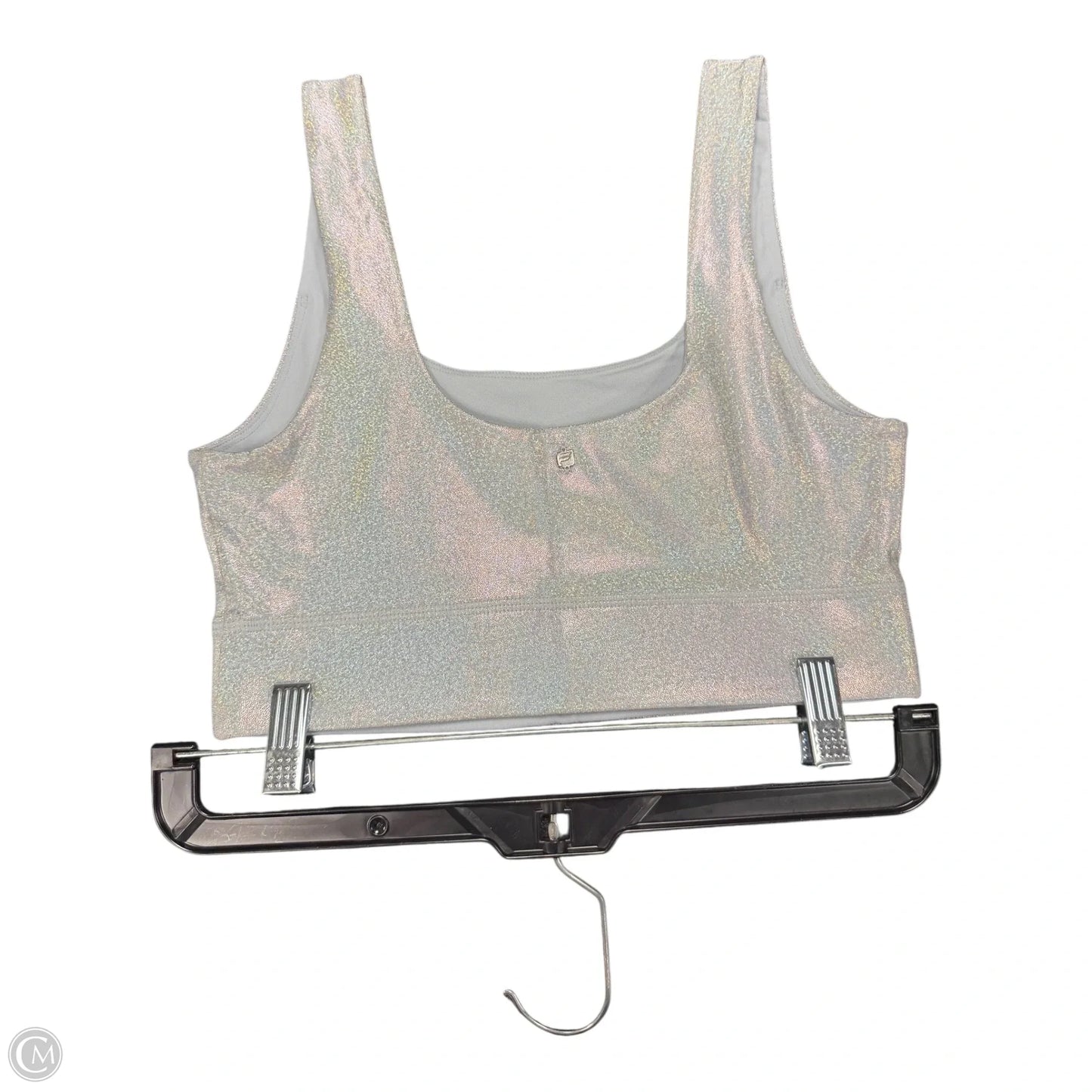 Athletic Bra By Fabletics In Silver, Size: S