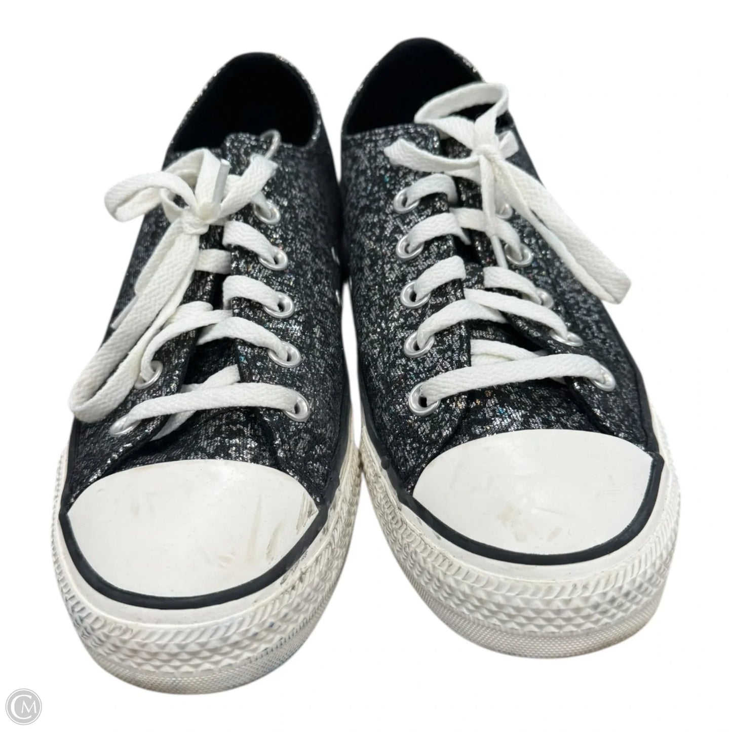 Shoes Sneakers By Converse In Black & Silver, Size: 10.5