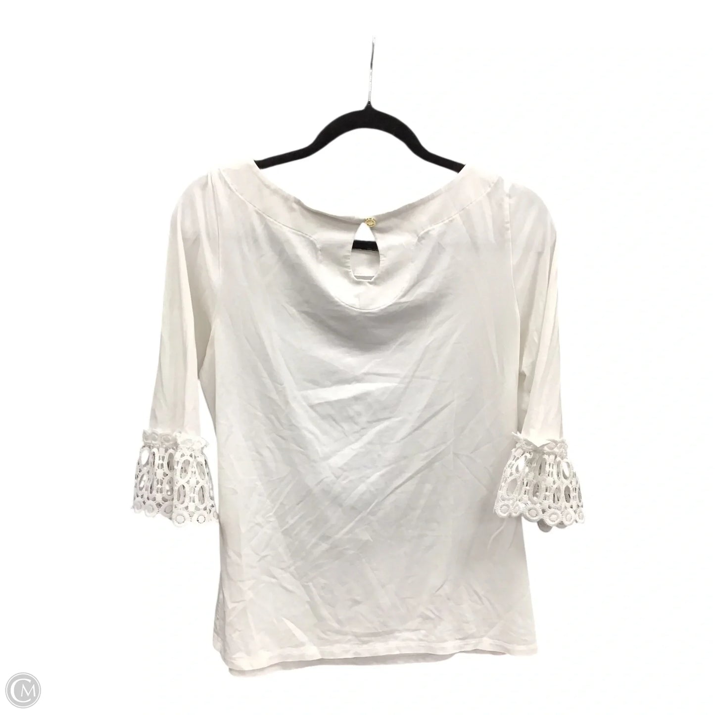 Top Long Sleeve Designer By Lilly Pulitzer In White, Size: M