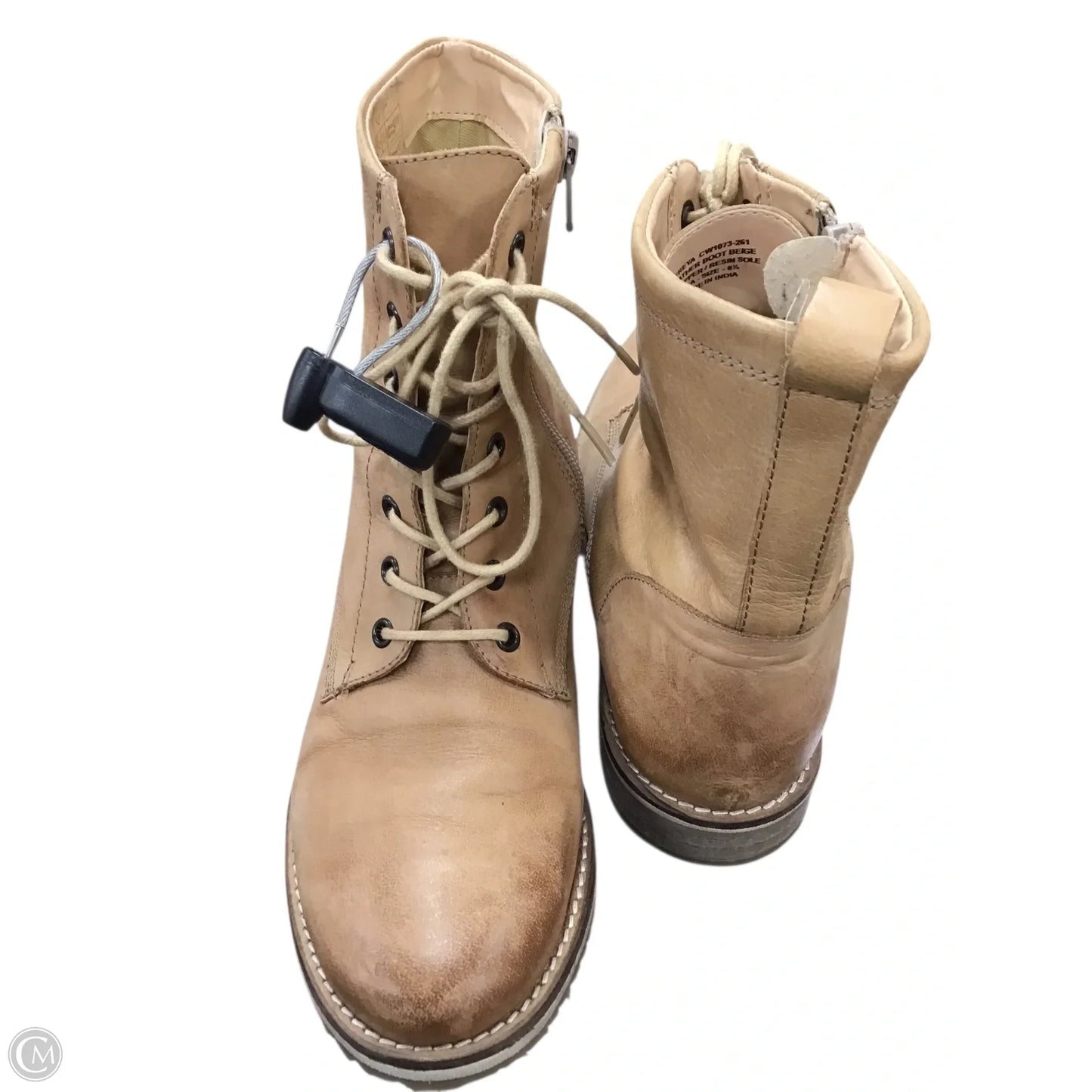 Boots Ankle Heels By Clothes Mentor In Tan, Size: 8.5