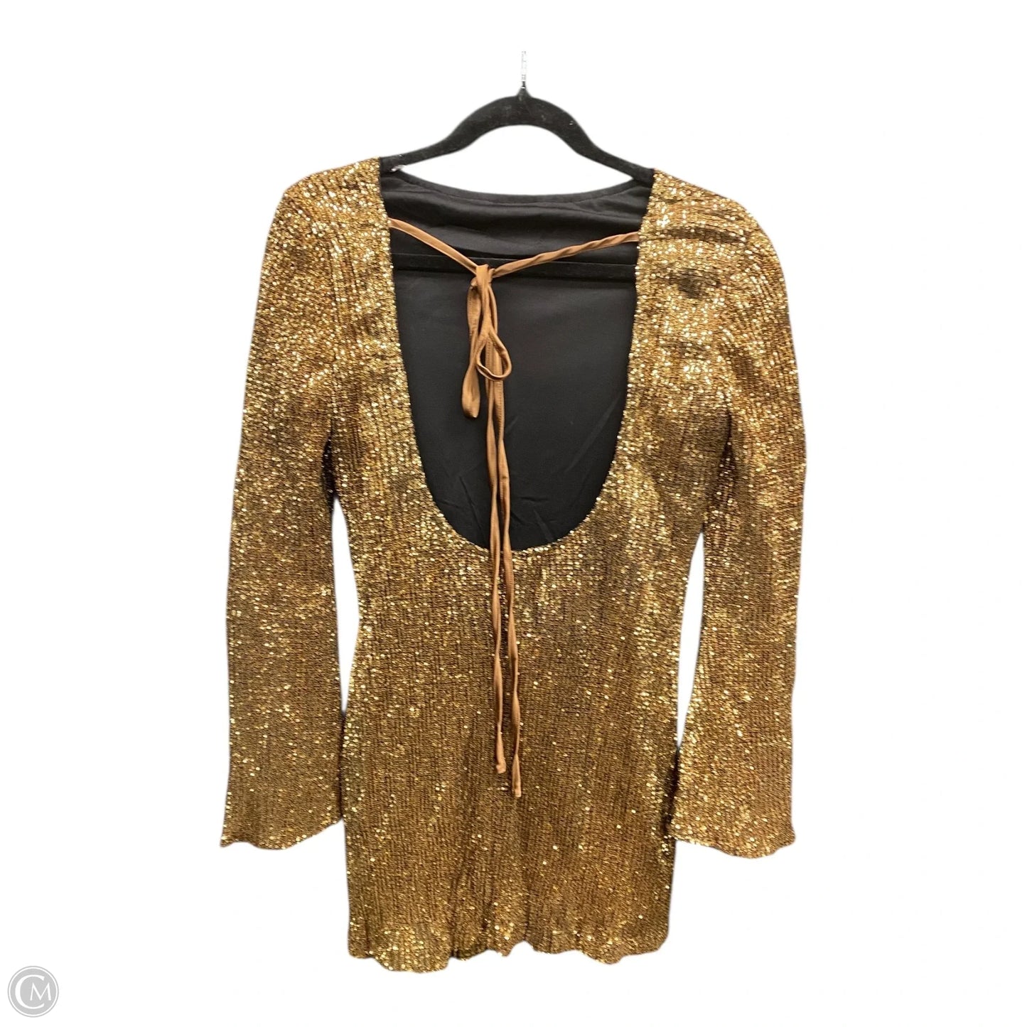 Dress Party Short By Boohoo Boutique In Gold, Size: 4