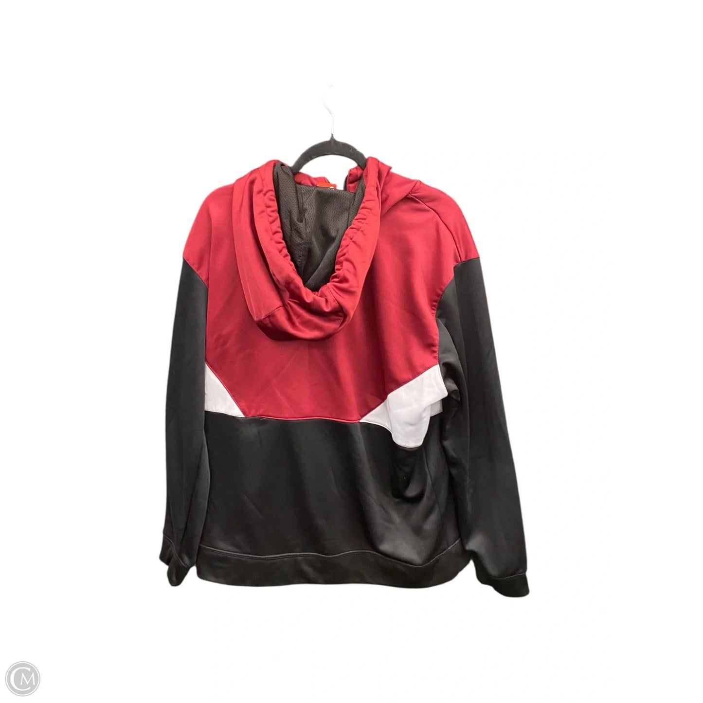 Athletic Sweatshirt Hoodie By Nike Apparel In Black & Red, Size: Xl