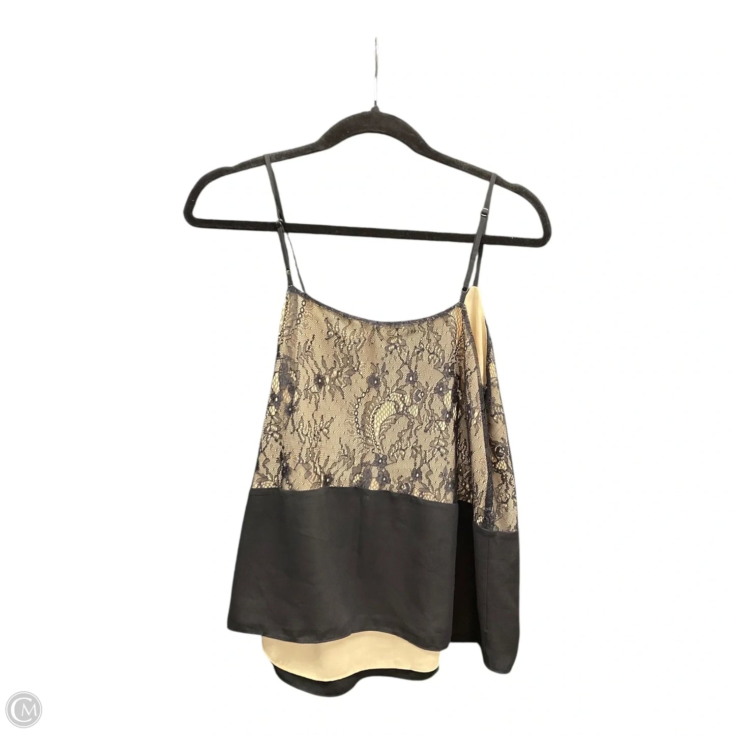 Top Cami By Loft In Black & Cream, Size: Mp
