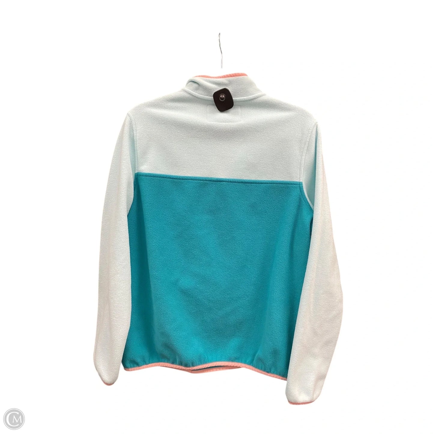 Jacket Fleece By Lands End In Blue & Pink, Size: M