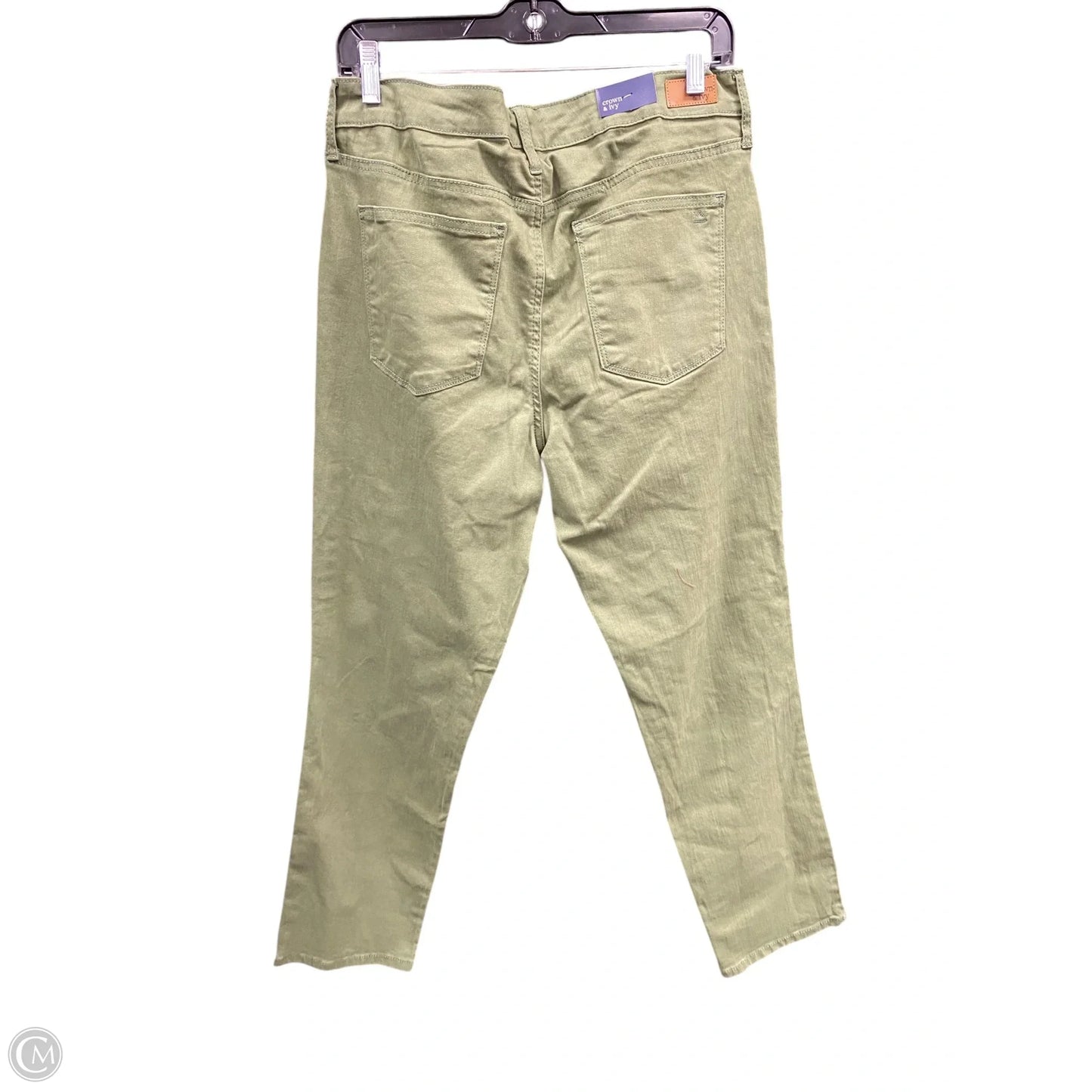 Jeans Cropped By Lee In Blue Denim, Size: 8