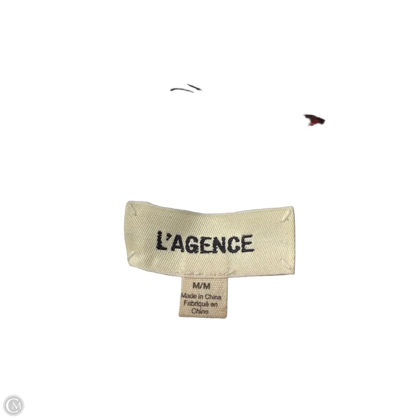 Blouse Long Sleeve By L Agence In Blue & Cream, Size: M