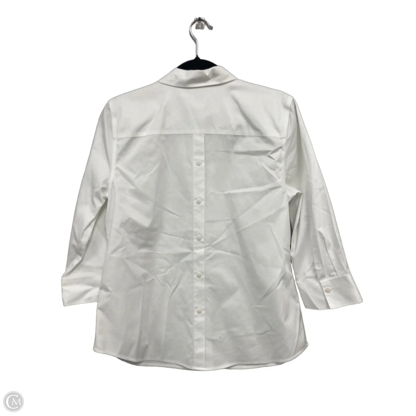 Blouse 3/4 Sleeve By Chicos In White, Size: S
