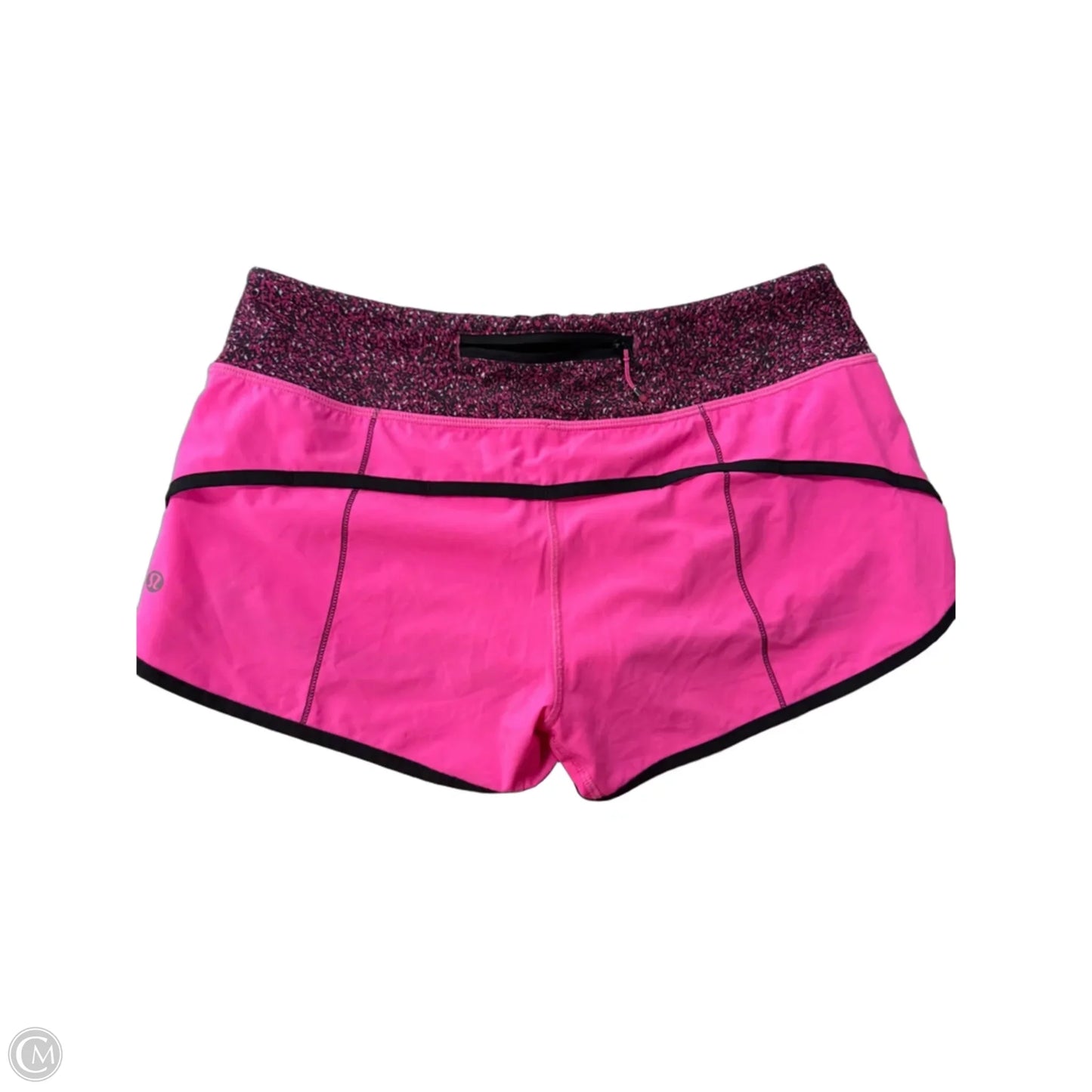 Athletic Shorts By Lululemon In Black & Pink, Size: 6