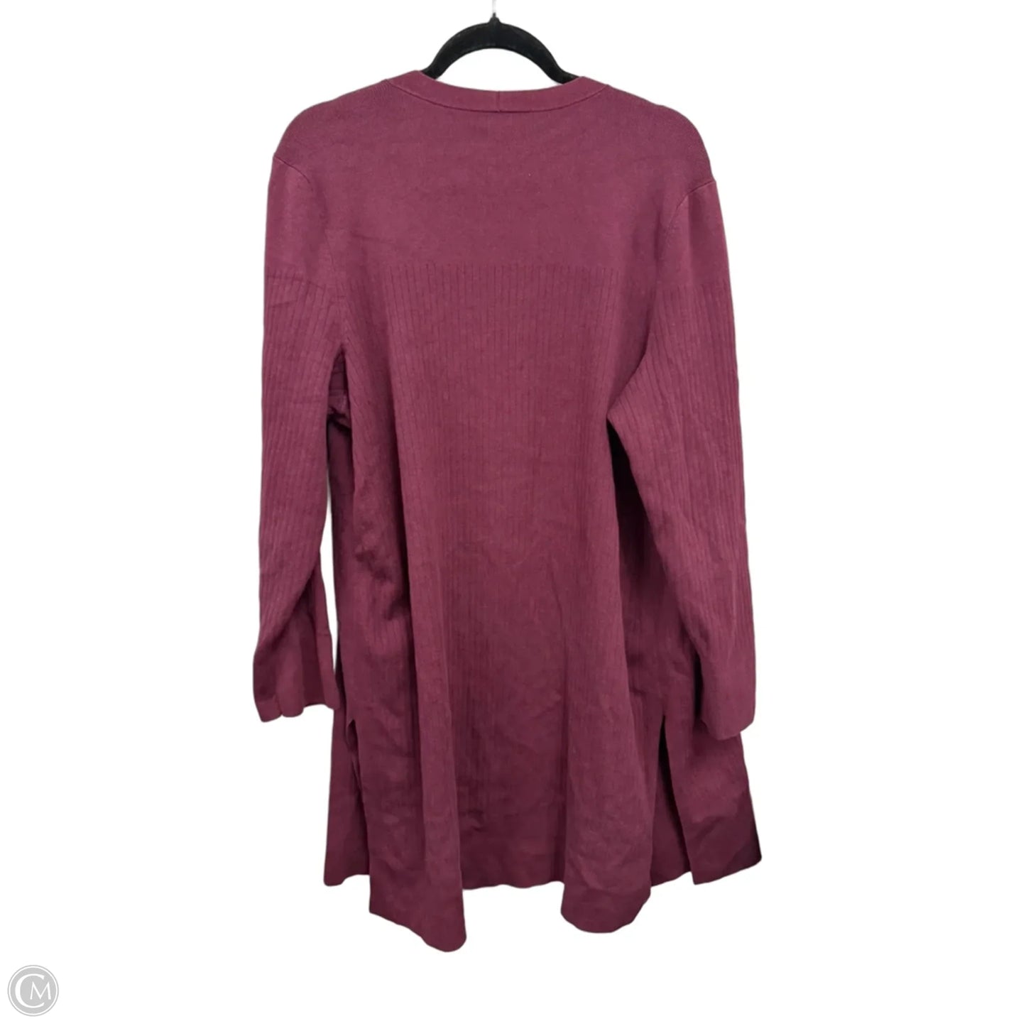 Sweater Cardigan By Talbots In Maroon, Size: Xl