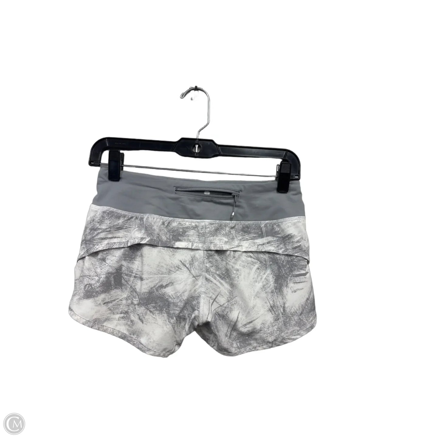 Athletic Shorts By Lululemon In Grey & White, Size: 2