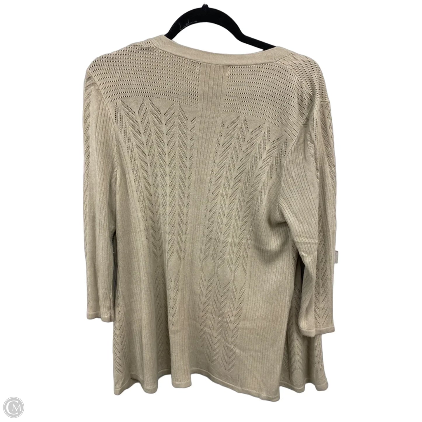 Sweater Cardigan By Nouveau In Tan, Size: Xl