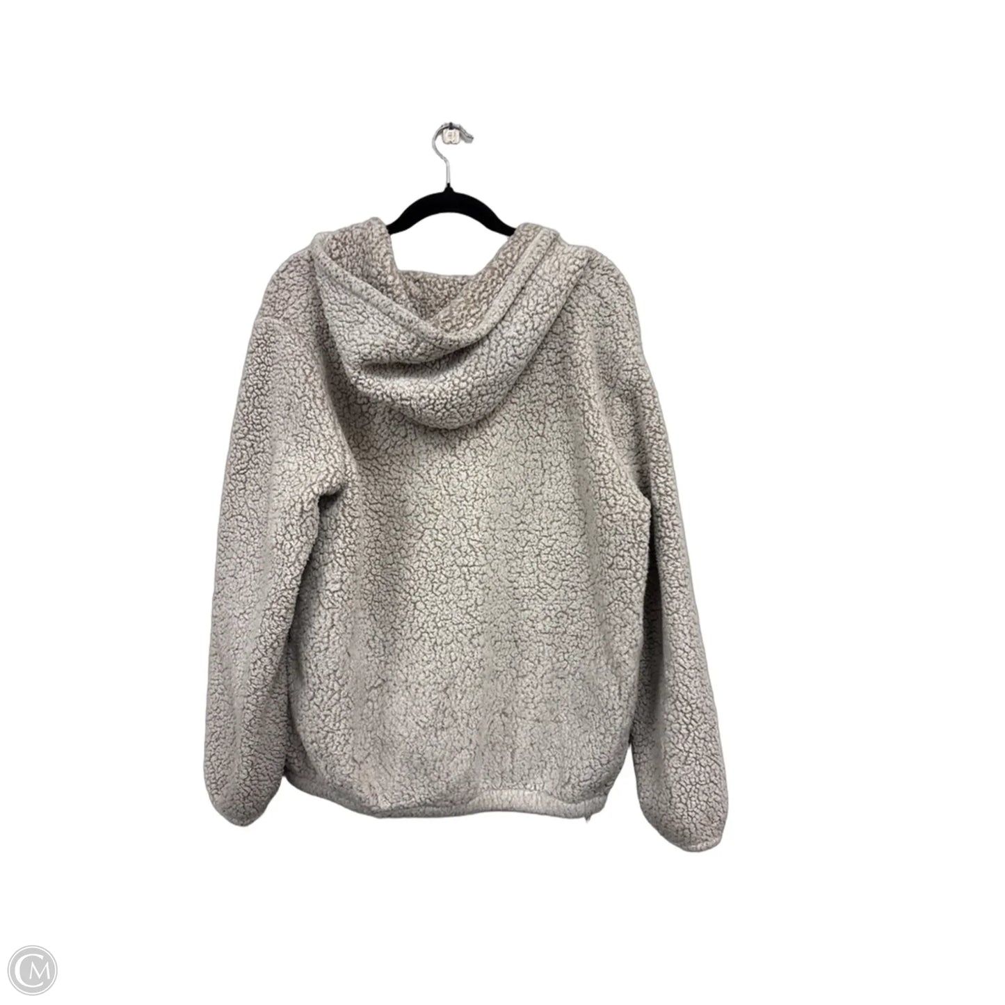 Jacket Faux Fur & Sherpa By So In Cream, Size: Xxl