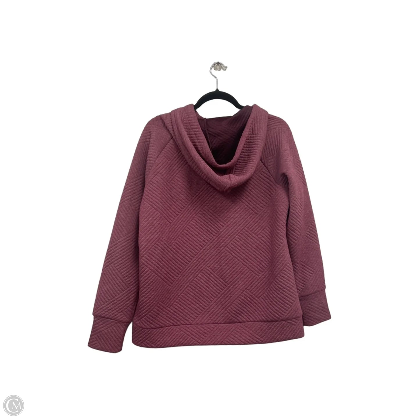 Sweatshirt Hoodie By Green Tea In Maroon, Size: M