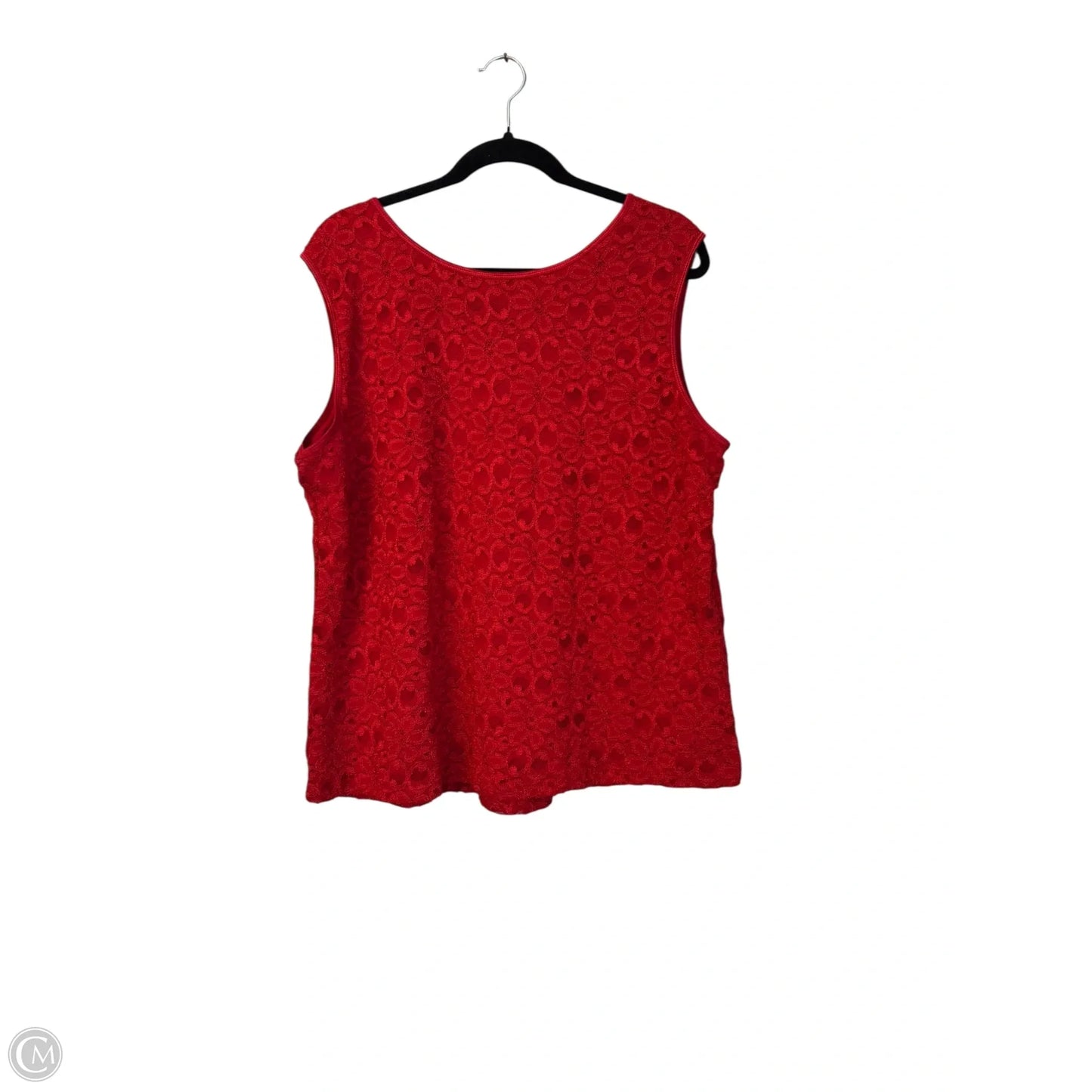 Top Sleeveless By New Directions In Red, Size: 2x