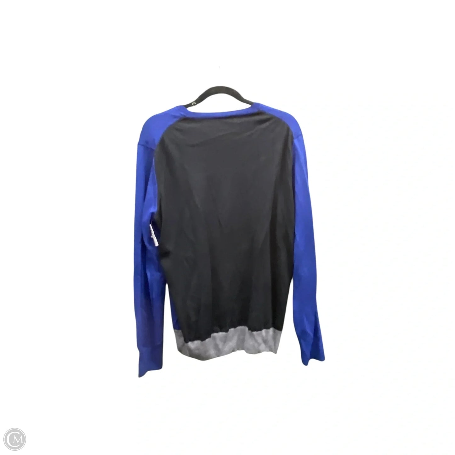 Sweater By Gap In Black & Blue, Size: L