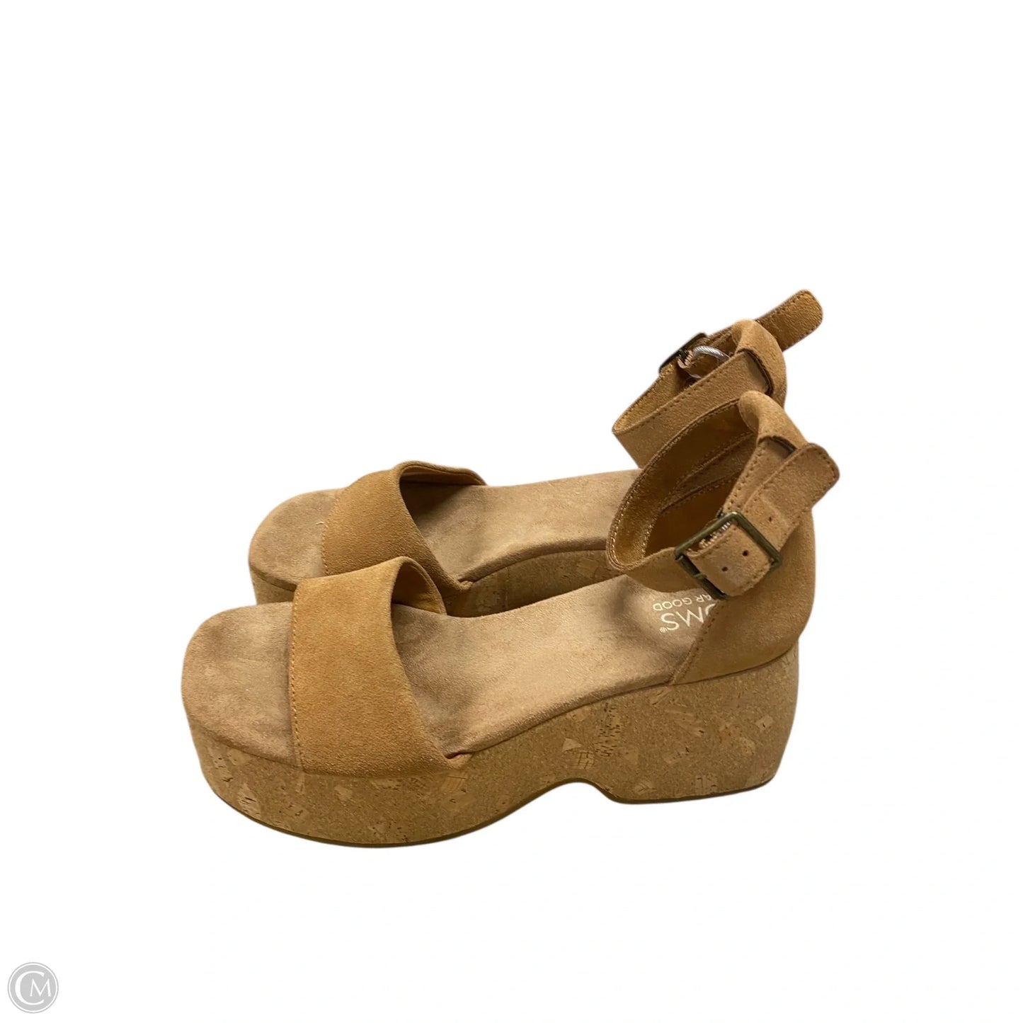 Shoes Heels Wedge By Toms In Brown, Size: 8