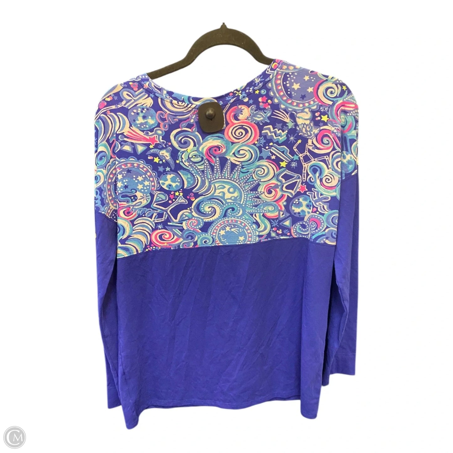 Top Long Sleeve Designer By Lilly Pulitzer In Blue, Size: S