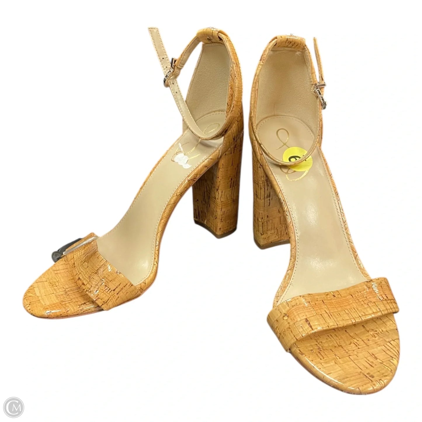 Sandals Heels Block By Sam Edelman In Beige, Size: 9