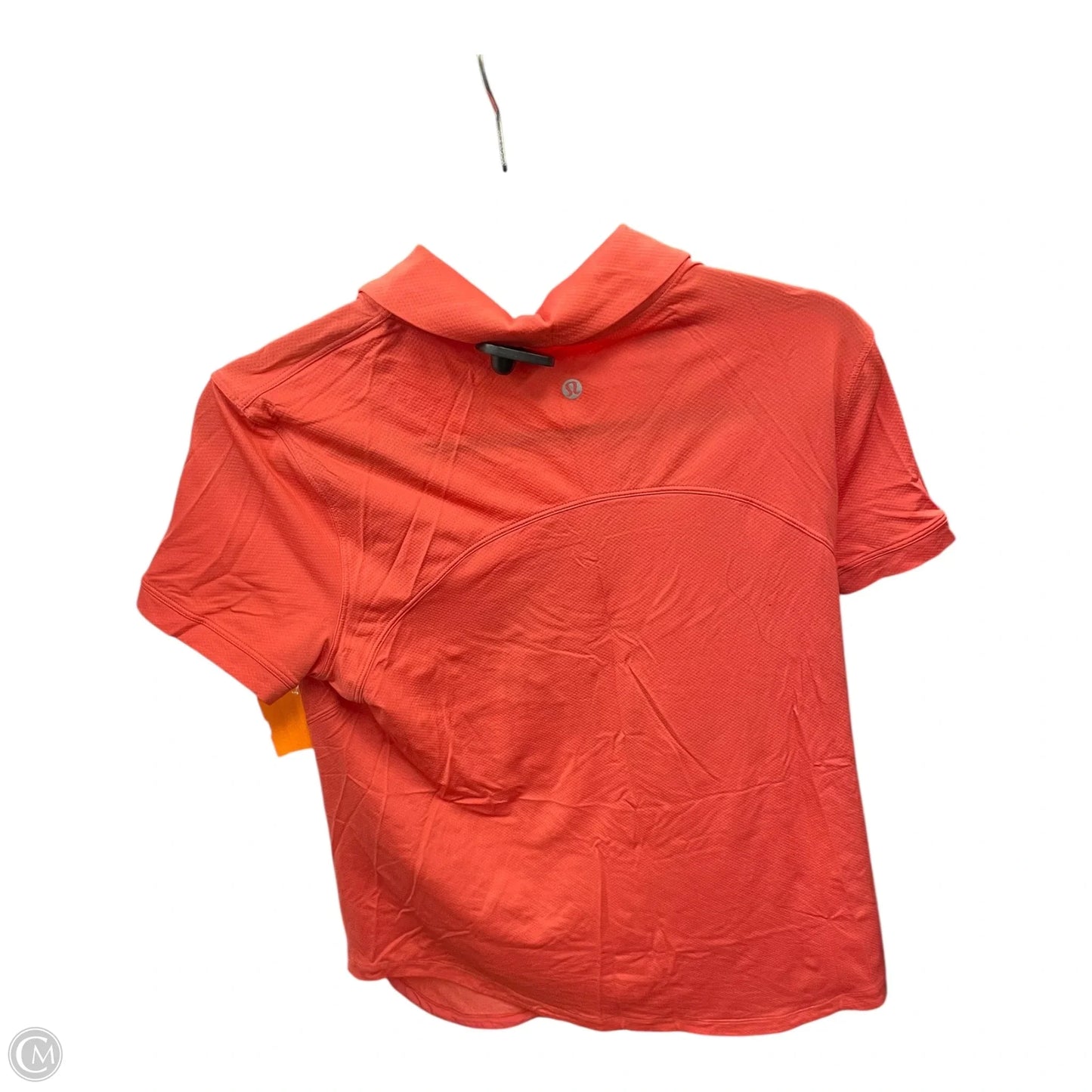 Athletic Top Short Sleeve By Lululemon In Coral, Size: 10