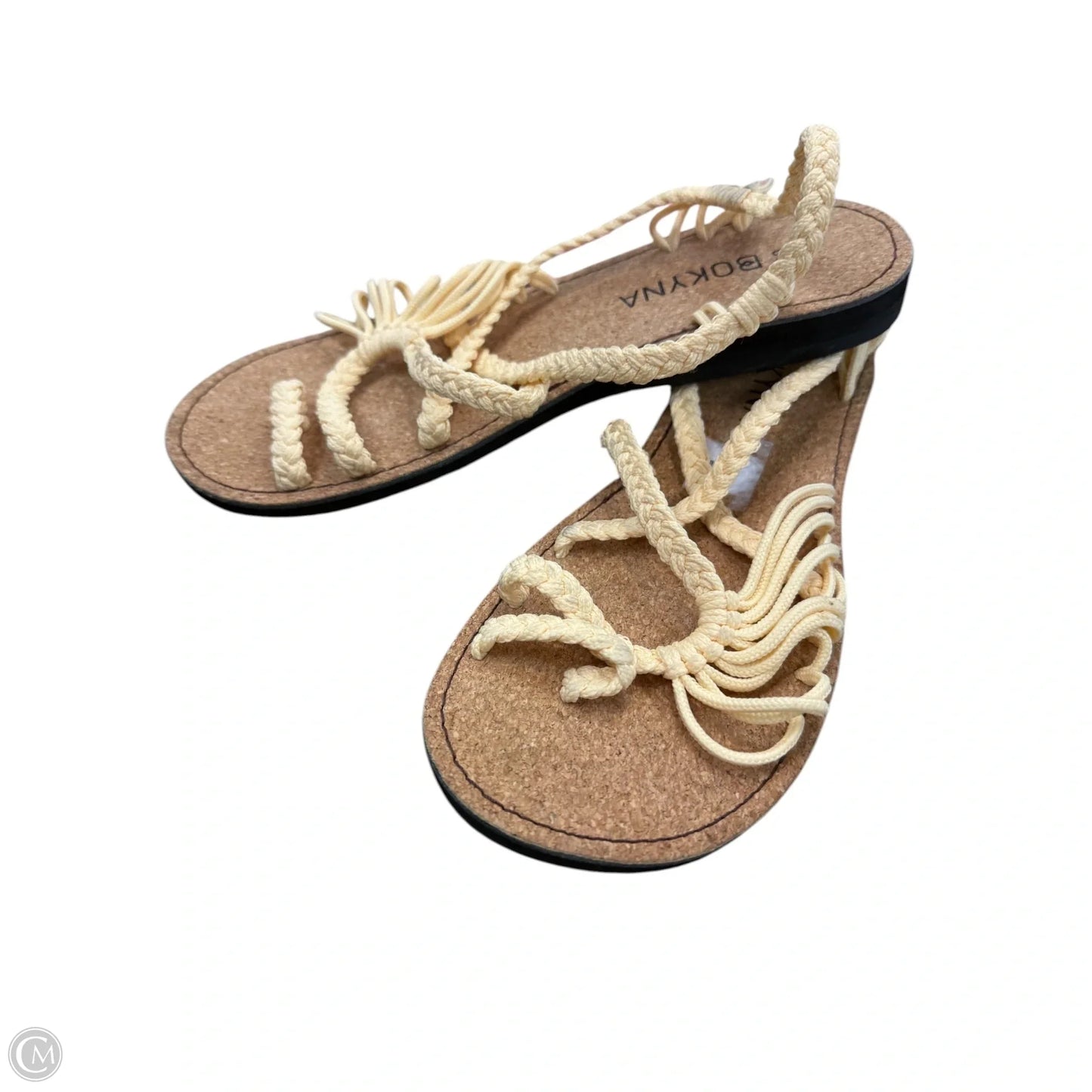 Sandals Flats By Clothes Mentor In Yellow, Size: 9.5