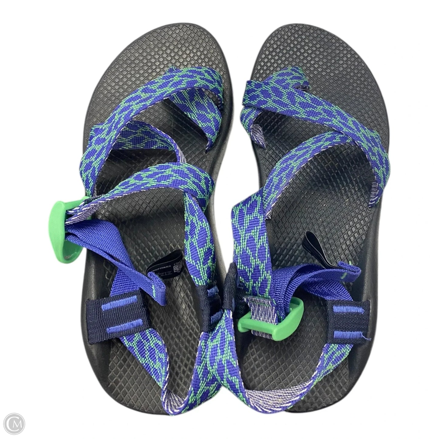 Sandals Flats By Chacos In Blue & Green, Size: 9