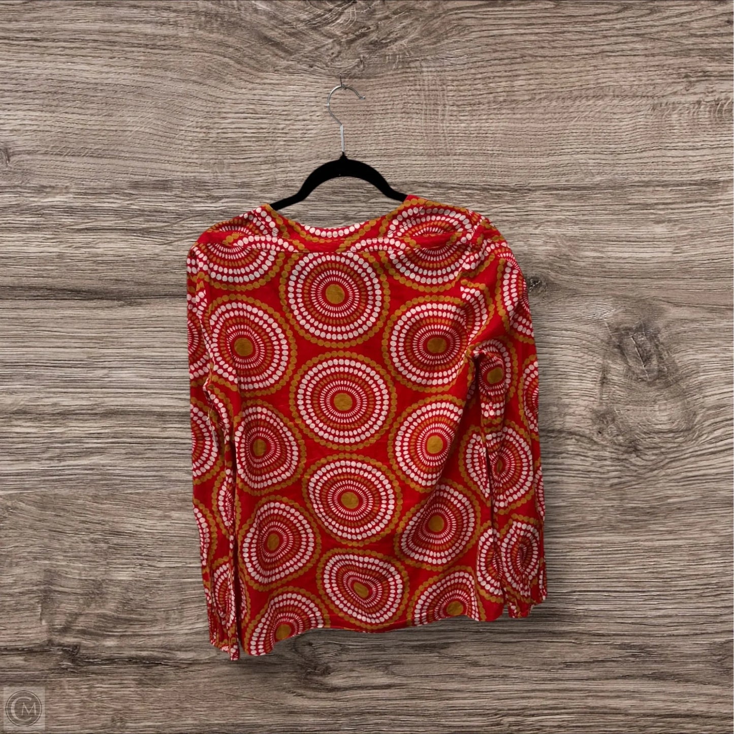 Top Long Sleeve Designer By Tory Burch In Geometric Pattern, Size: 6