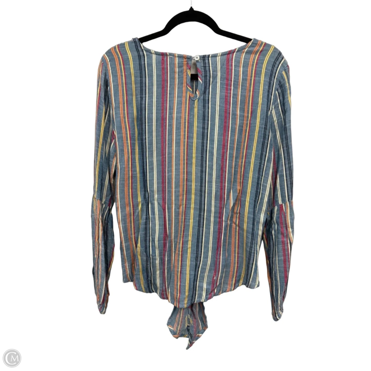 Top Long Sleeve By Clothes Mentor In Blue & Orange, Size: S