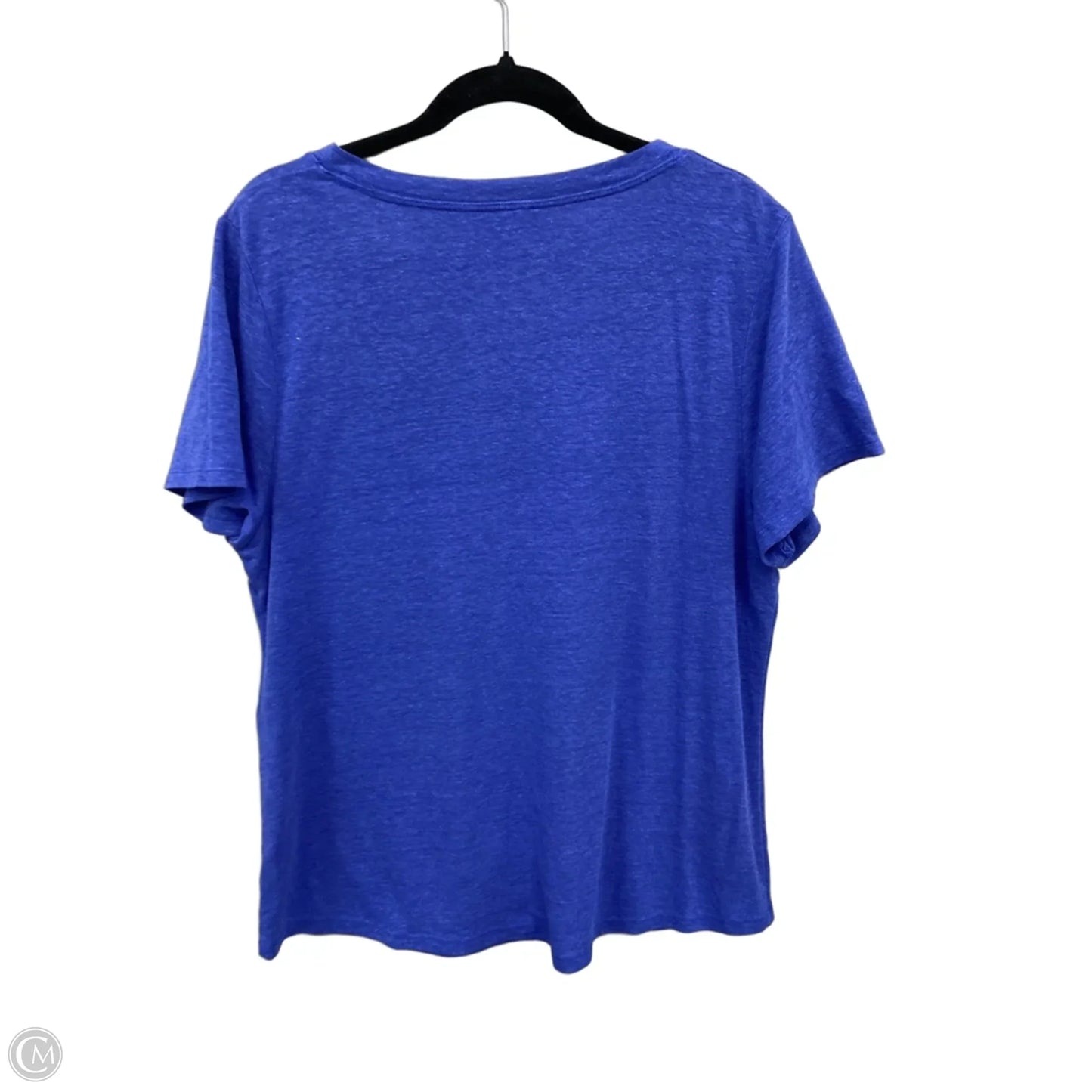 Top Short Sleeve By Talbots In Blue, Size: Xl