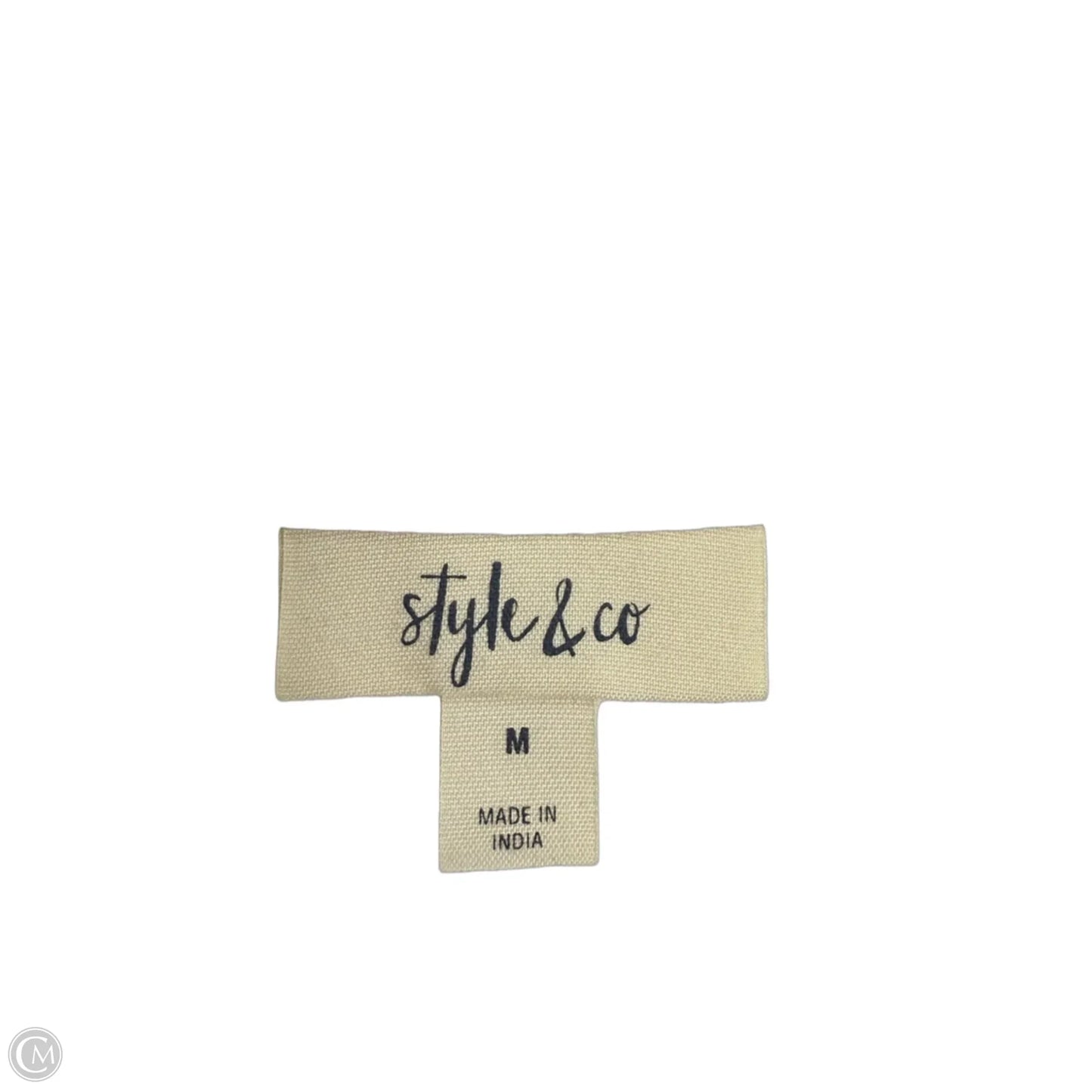 Top 3/4 Sleeve By Style And Company In White, Size: M