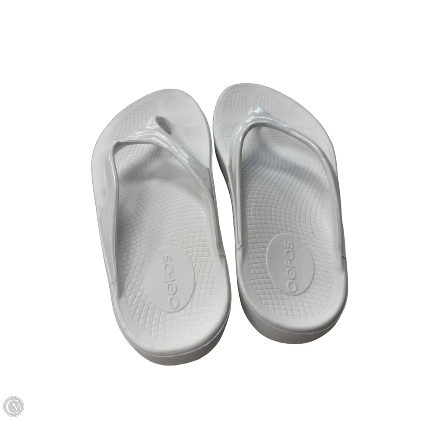 Sandals Flip Flops By Oofos In White, Size: 7