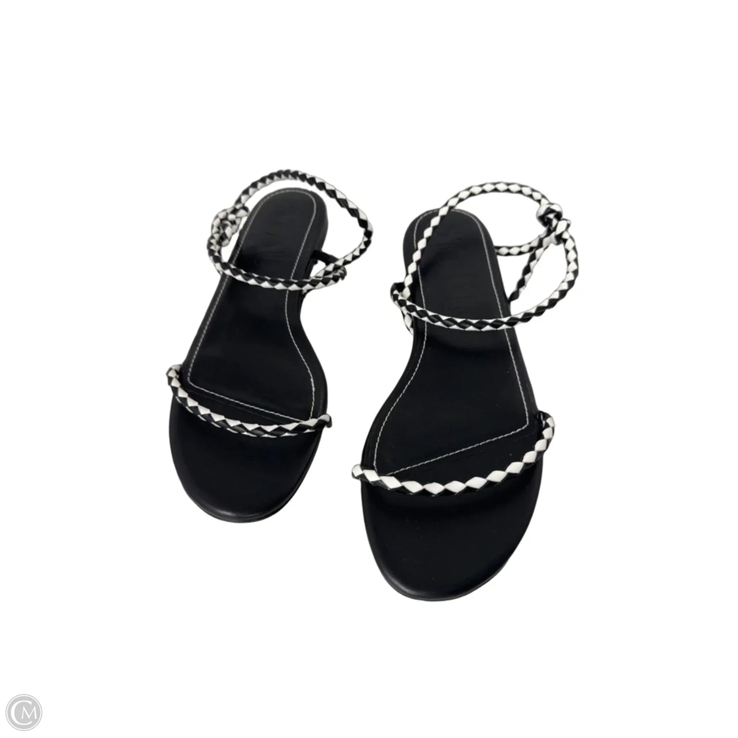 Sandals Flats By Cmb In Black & White, Size: 11