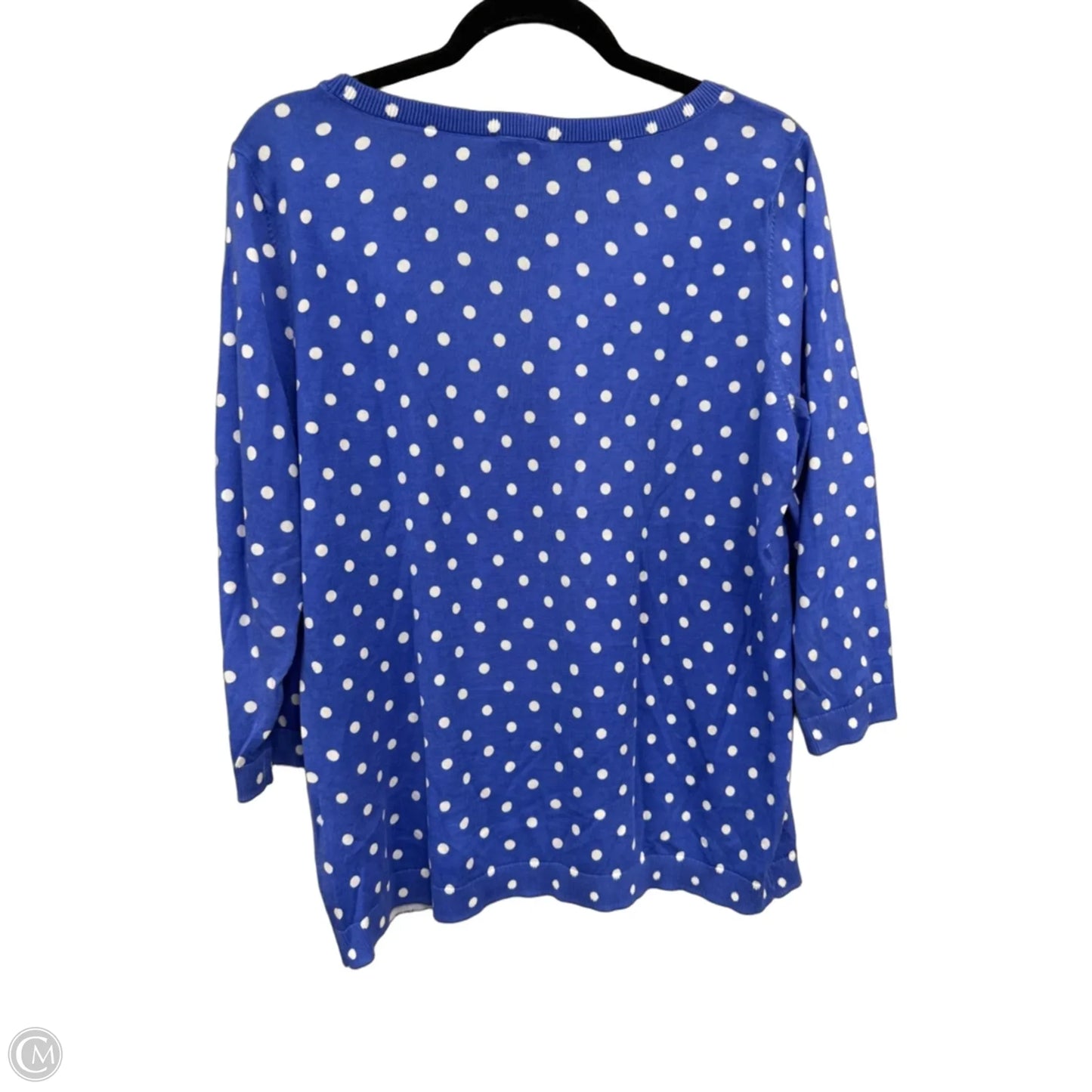 Sweater By Talbots In Purple & White, Size: L