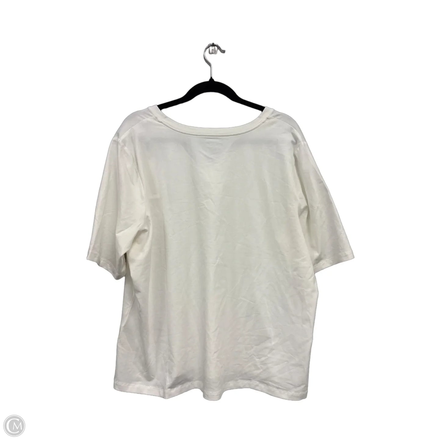 Top Short Sleeve Basic By Chicos In Cream, Size: Xxl