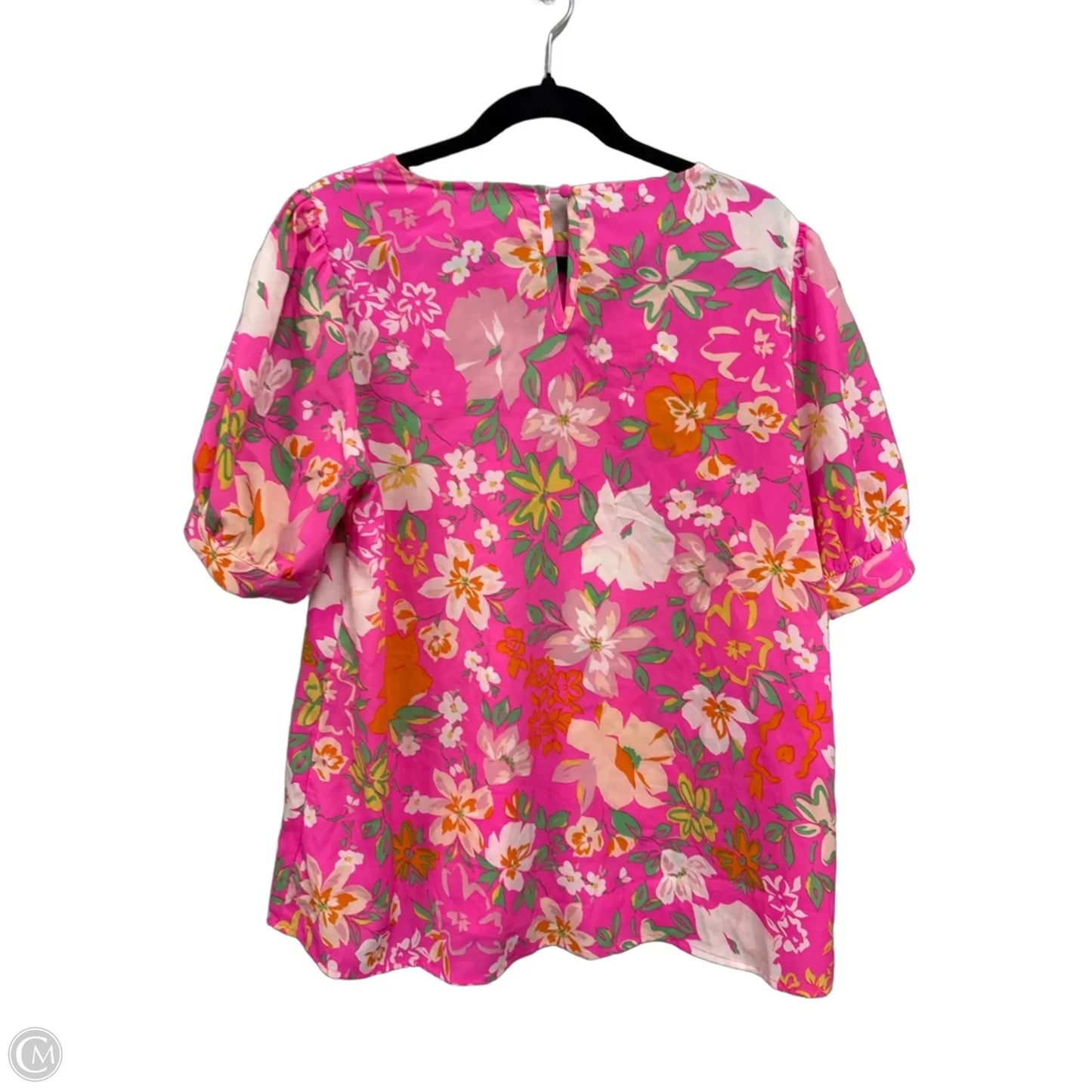 Top Short Sleeve By Jodifl In Orange & Pink, Size: L