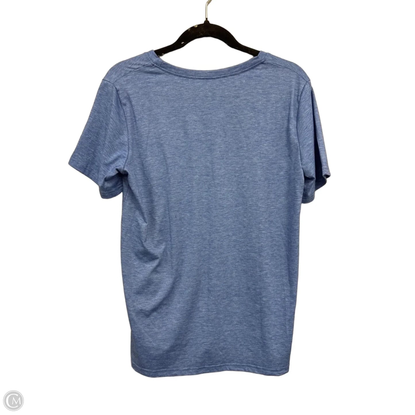 Top Short Sleeve Basic By Clothes Mentor In Blue & Red & White, Size: L